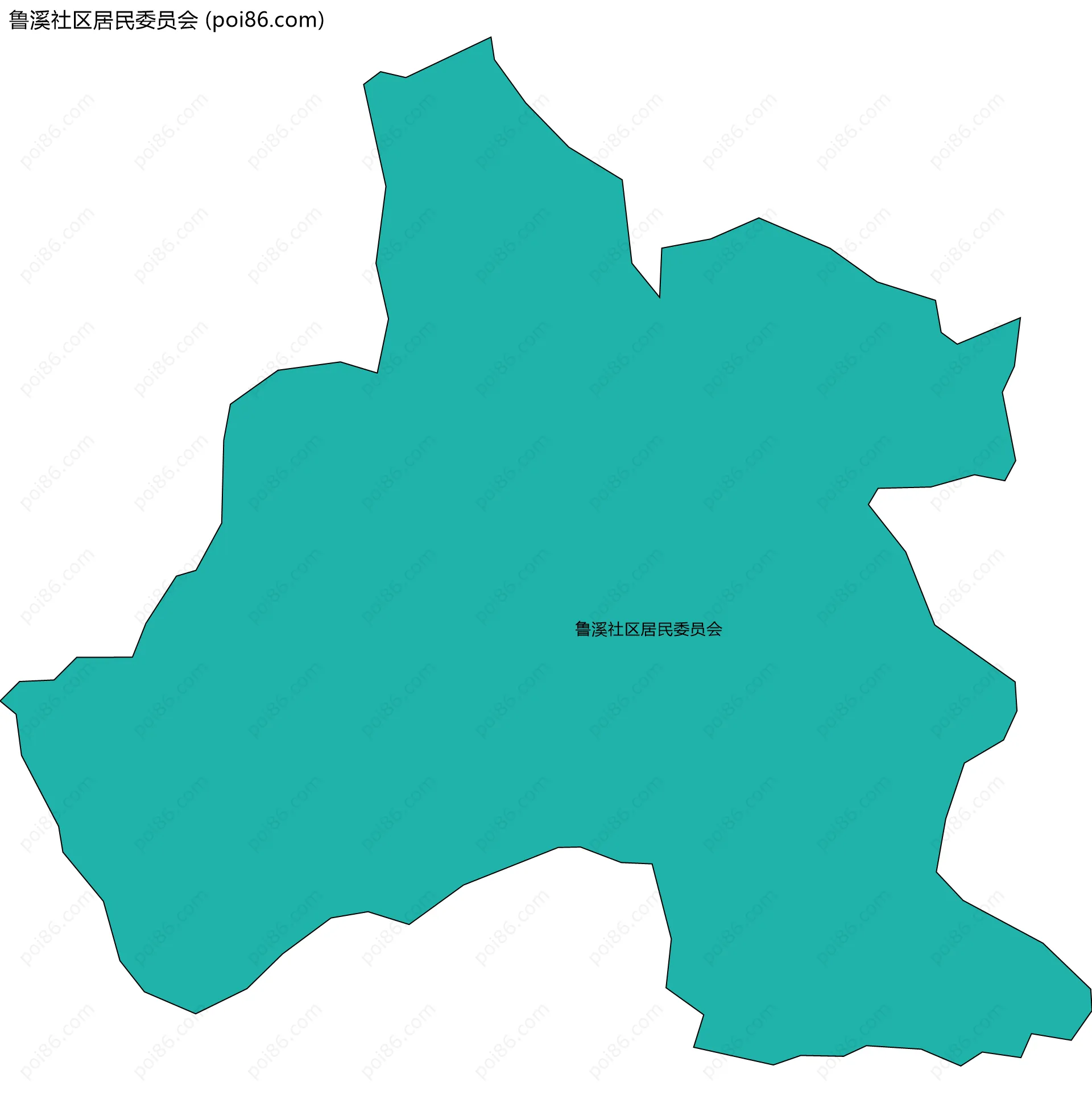 鲁溪社区居民委员会边界地图