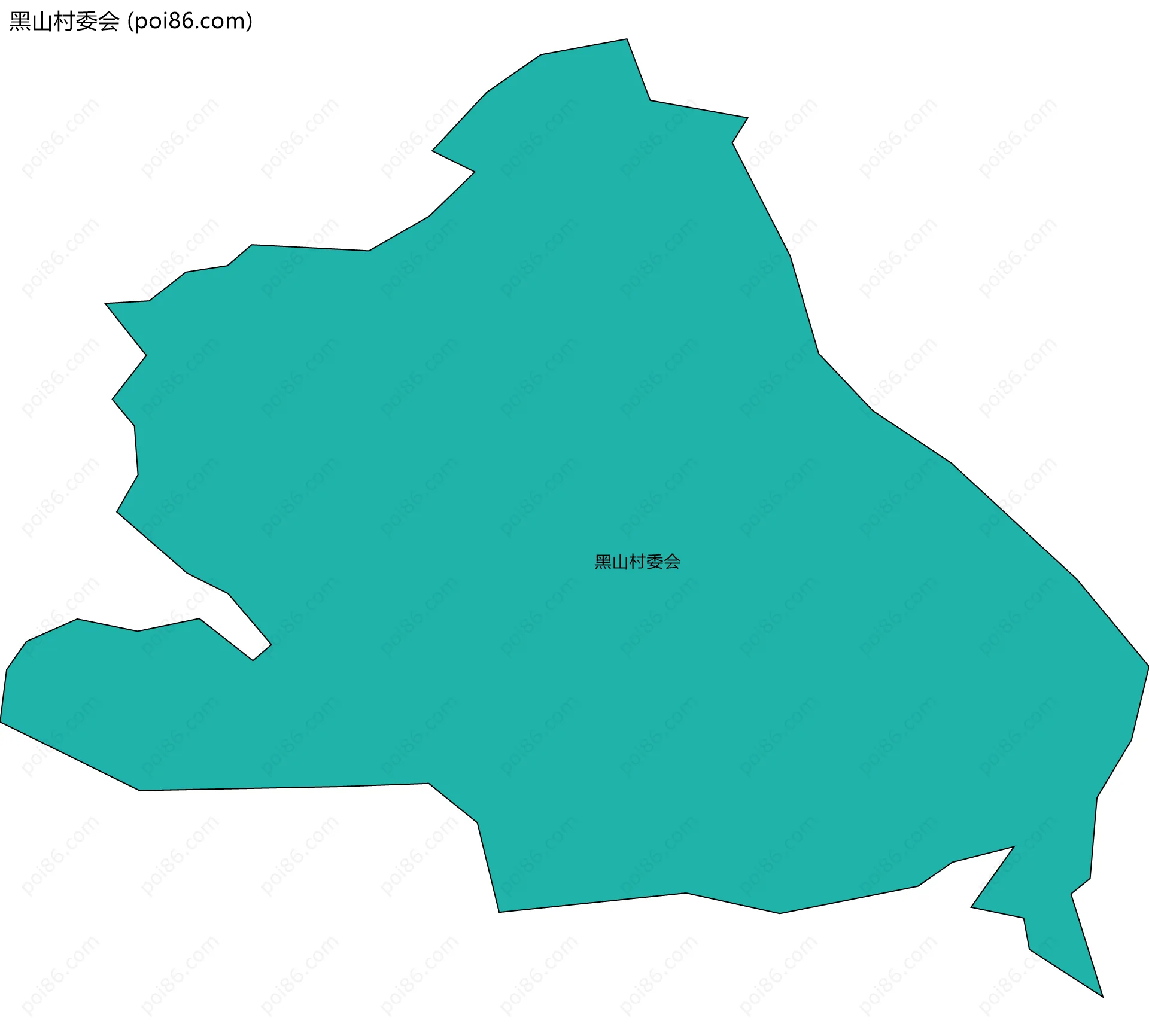 黑山村委会边界地图