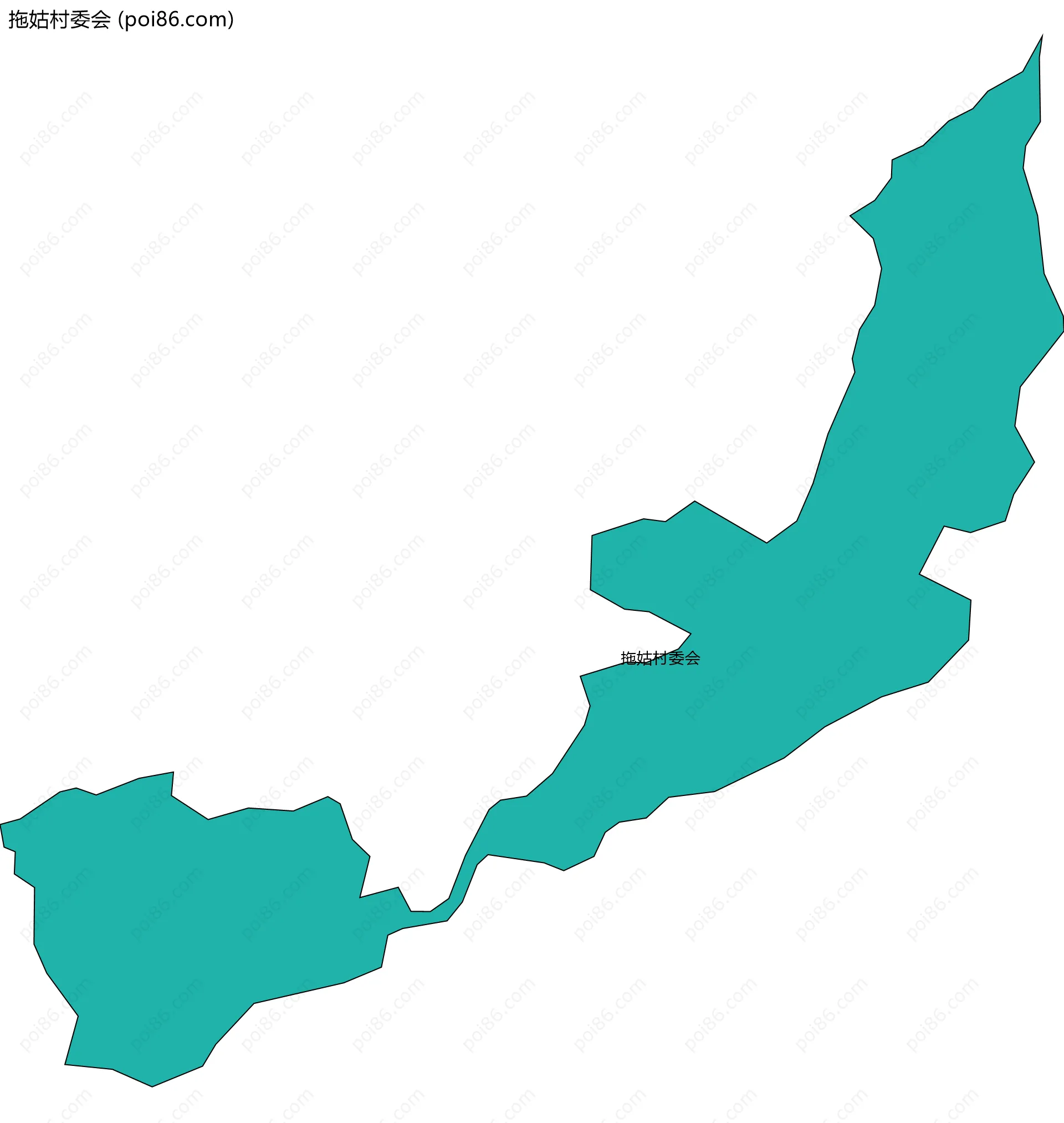 拖姑村委会边界地图