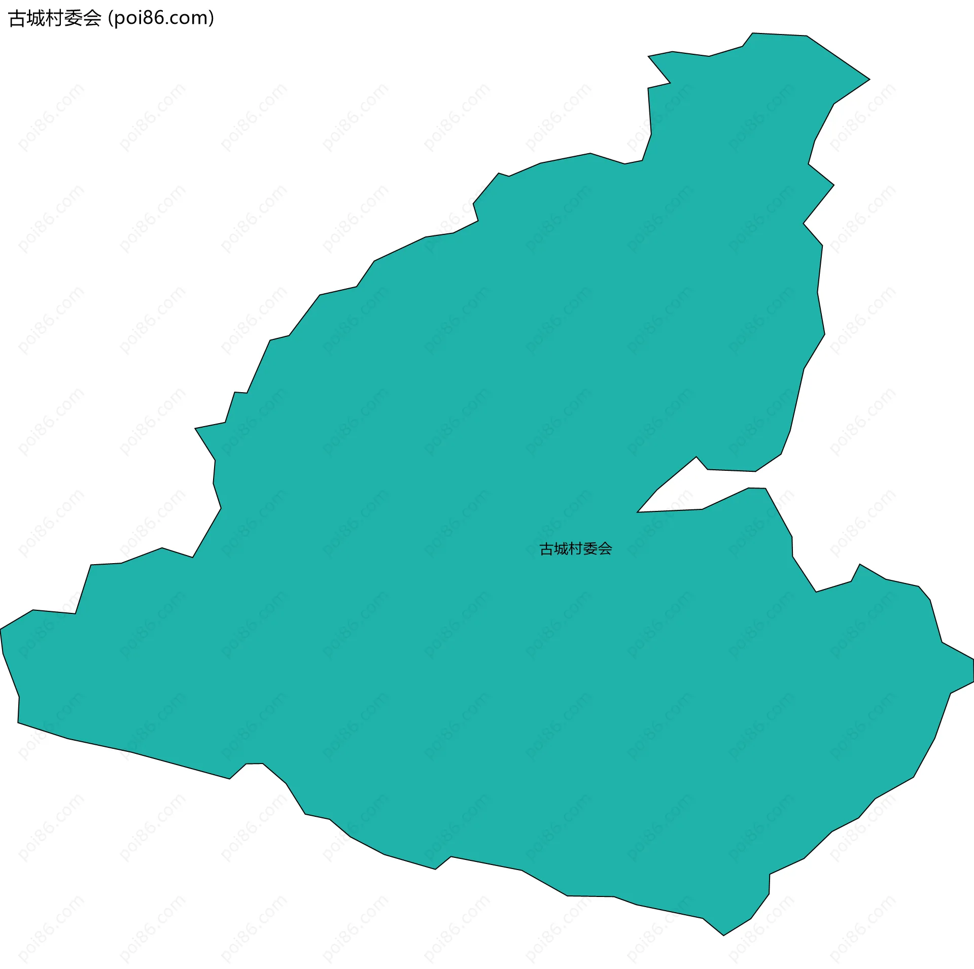 古城村委会边界地图
