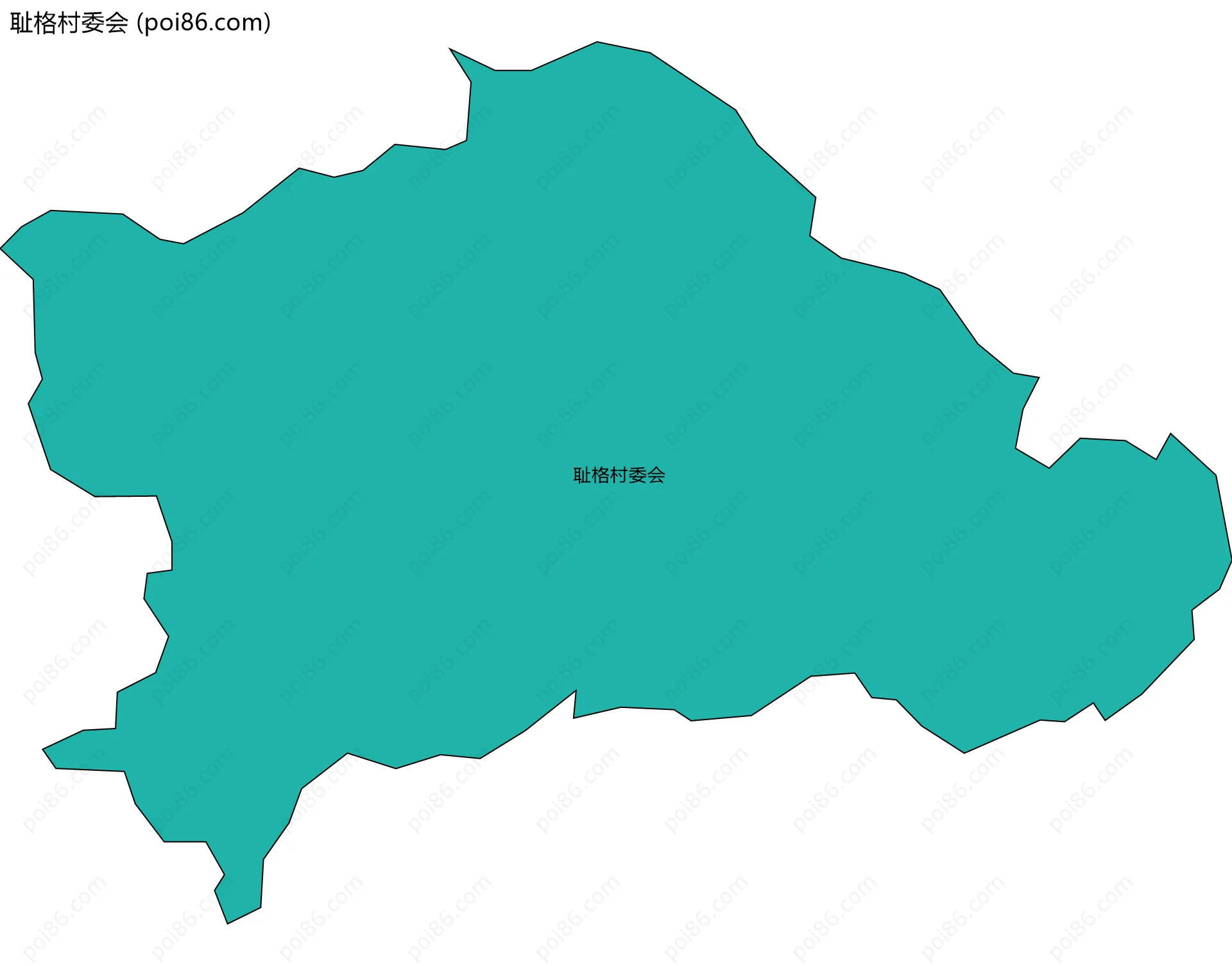 耻格村委会边界地图