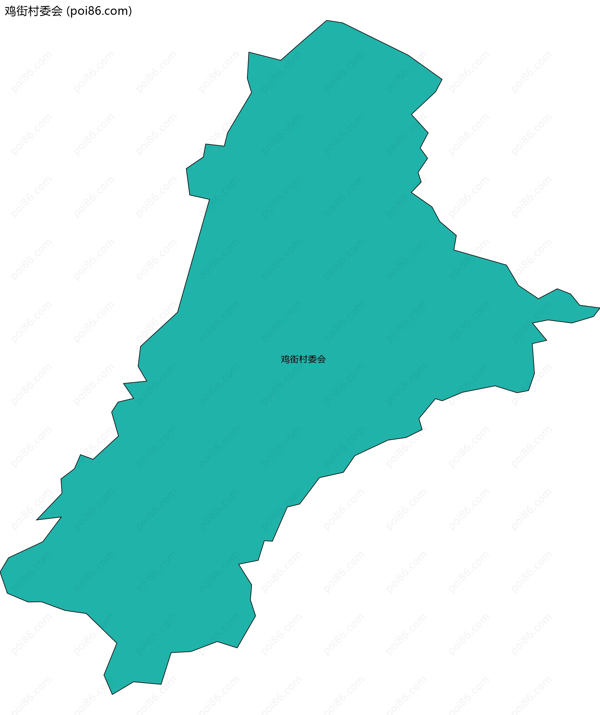 鸡街村委会边界地图