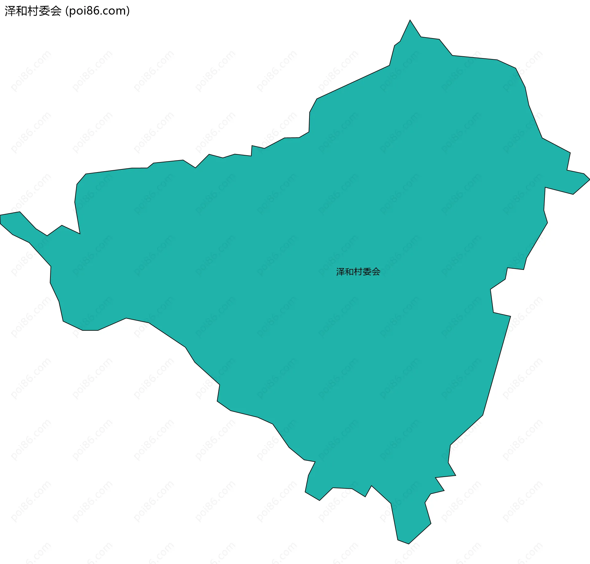 泽和村委会边界地图