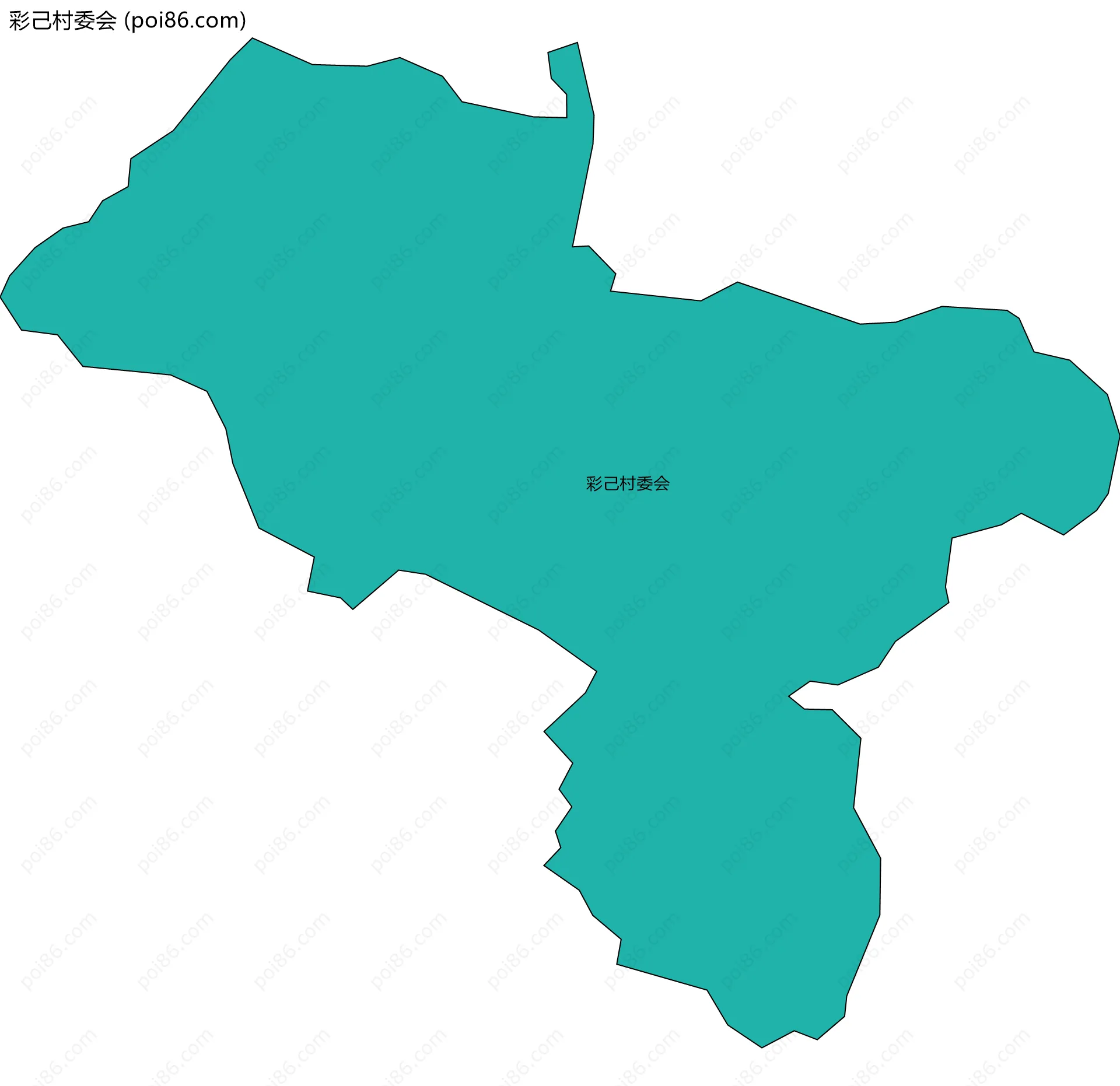 彩己村委会边界地图