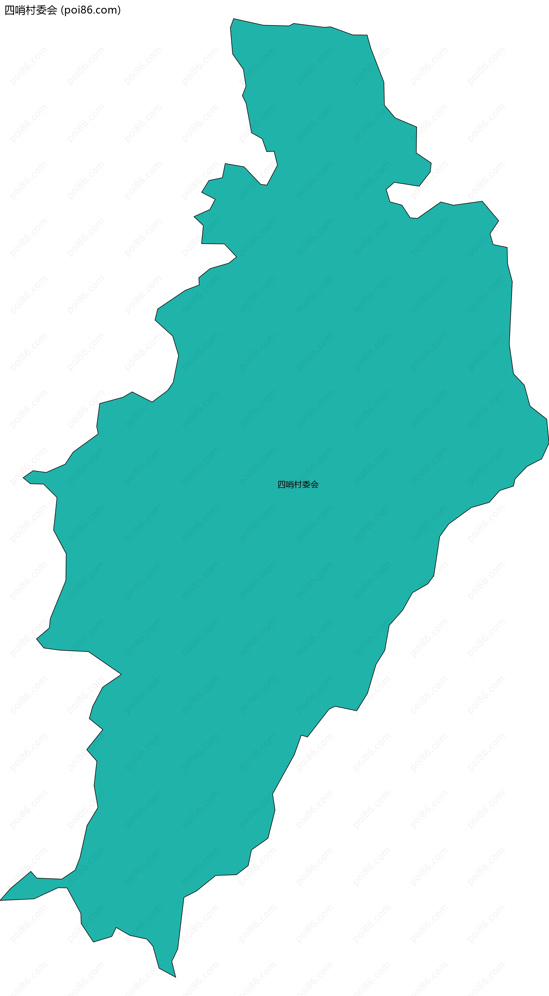 四哨村委会边界地图