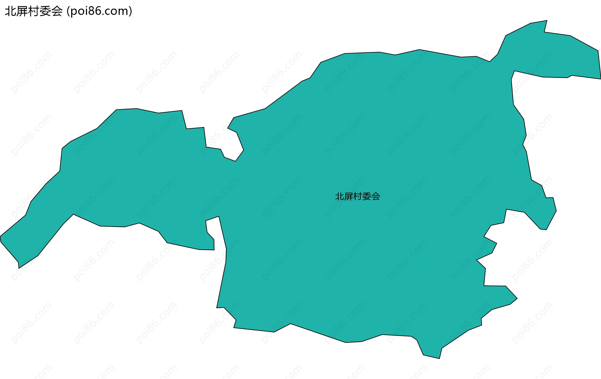 北屏村委会边界地图