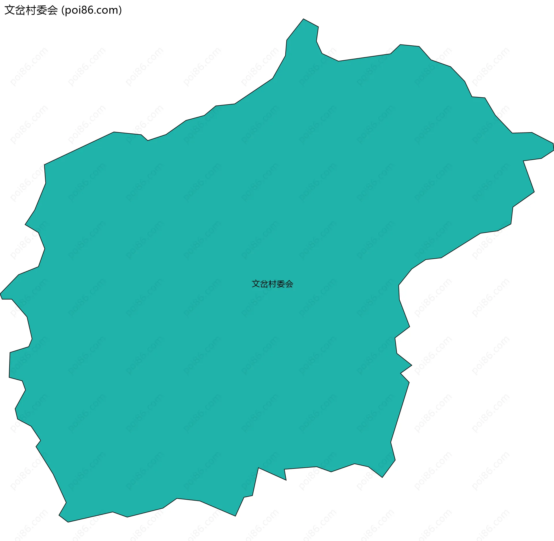 文岔村委会边界地图