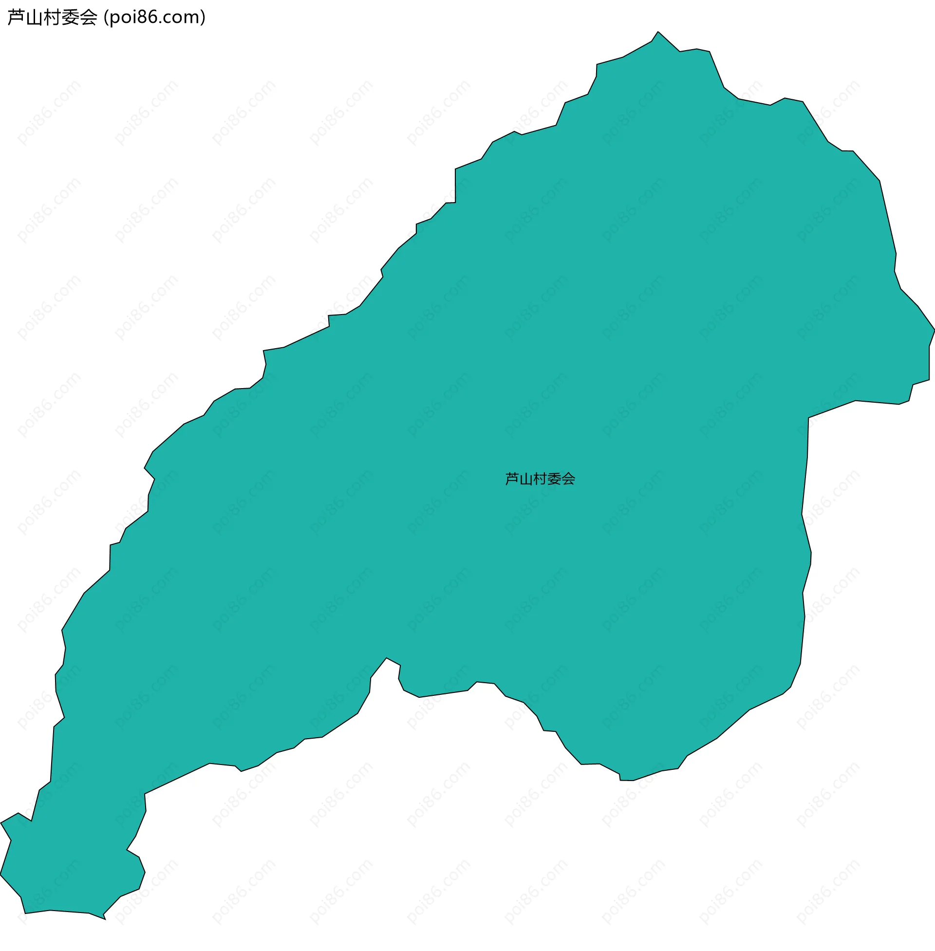 芦山村委会边界地图