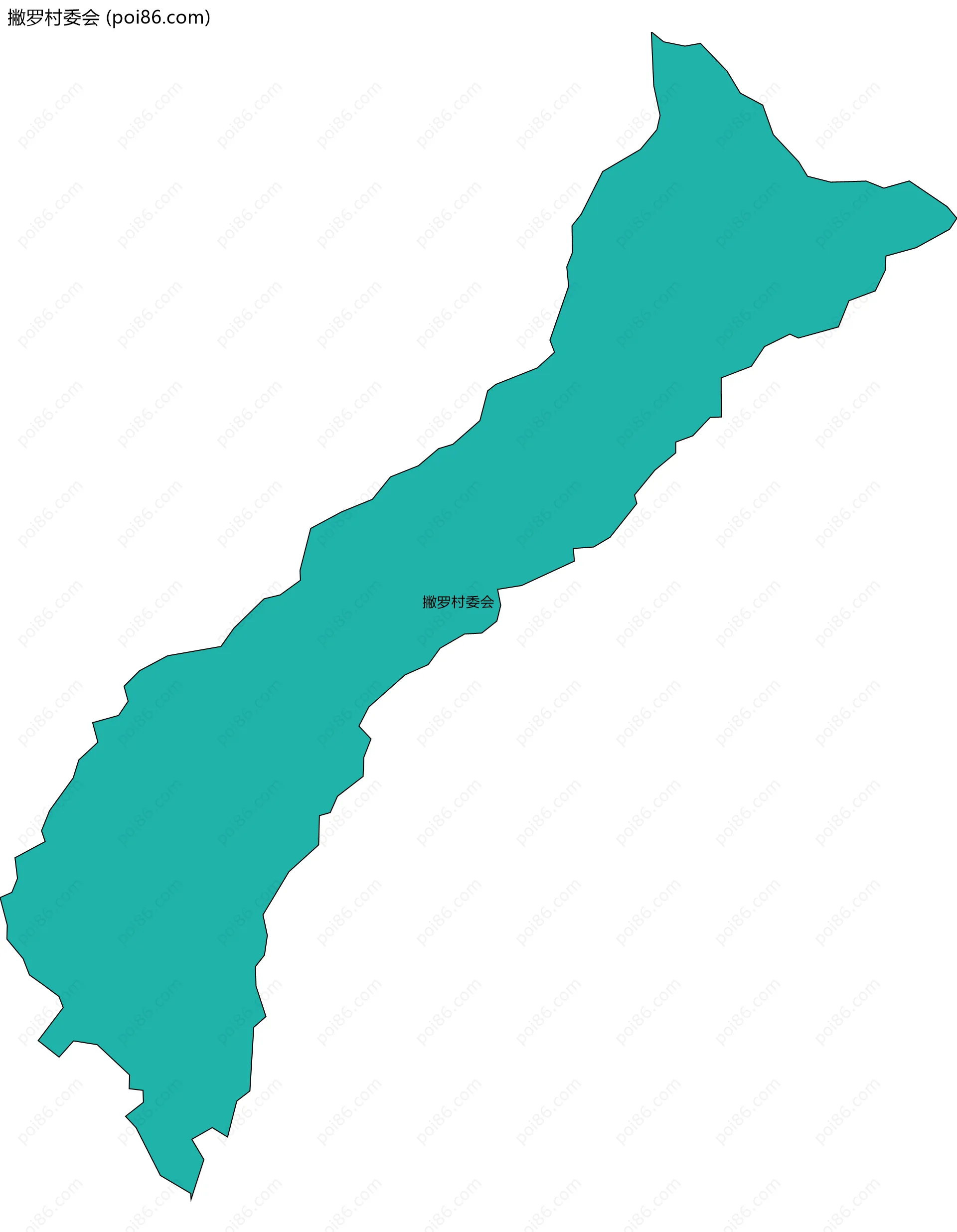 撇罗村委会边界地图