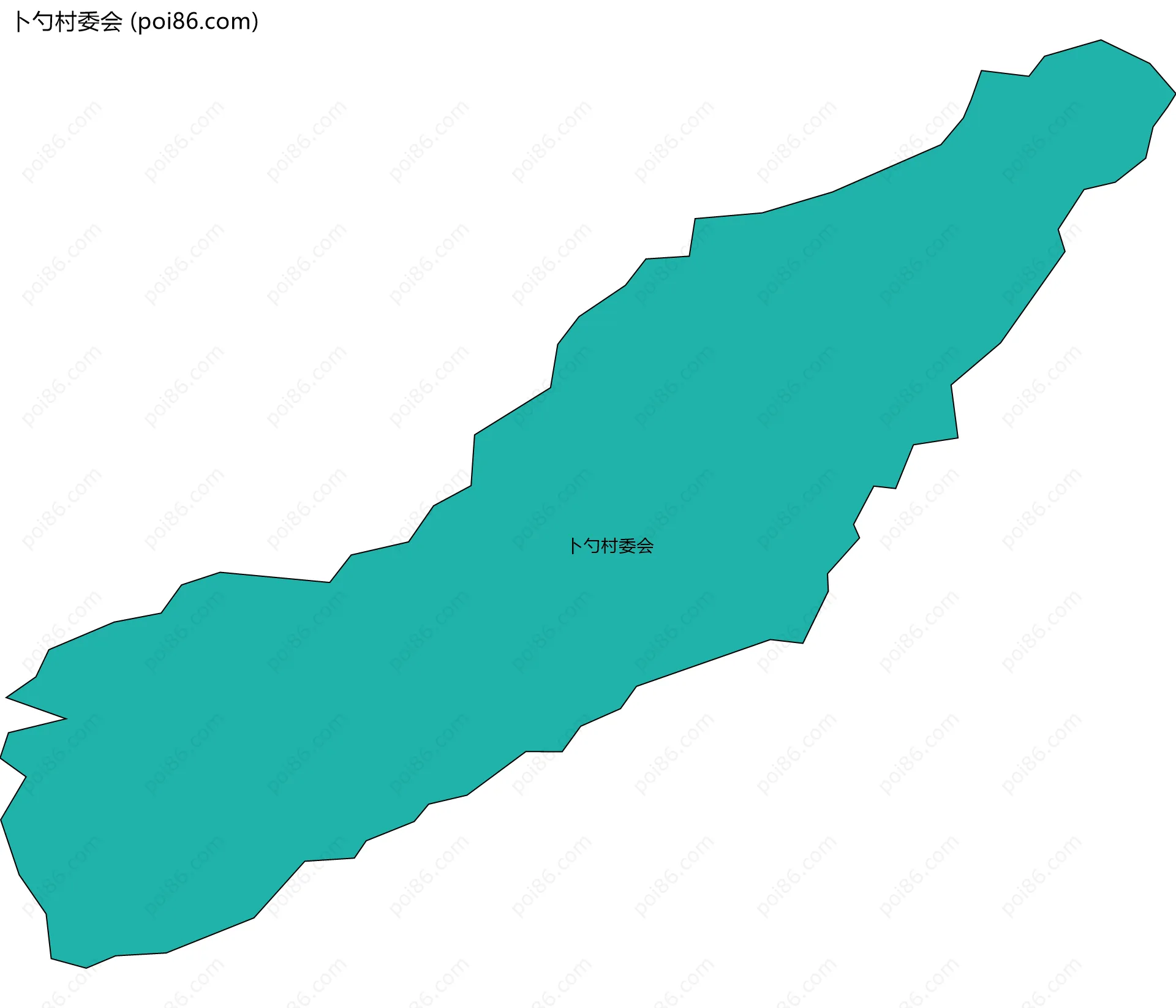 卜勺村委会边界地图