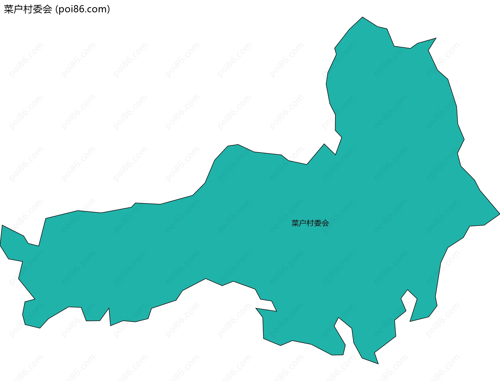 菜户村委会边界地图