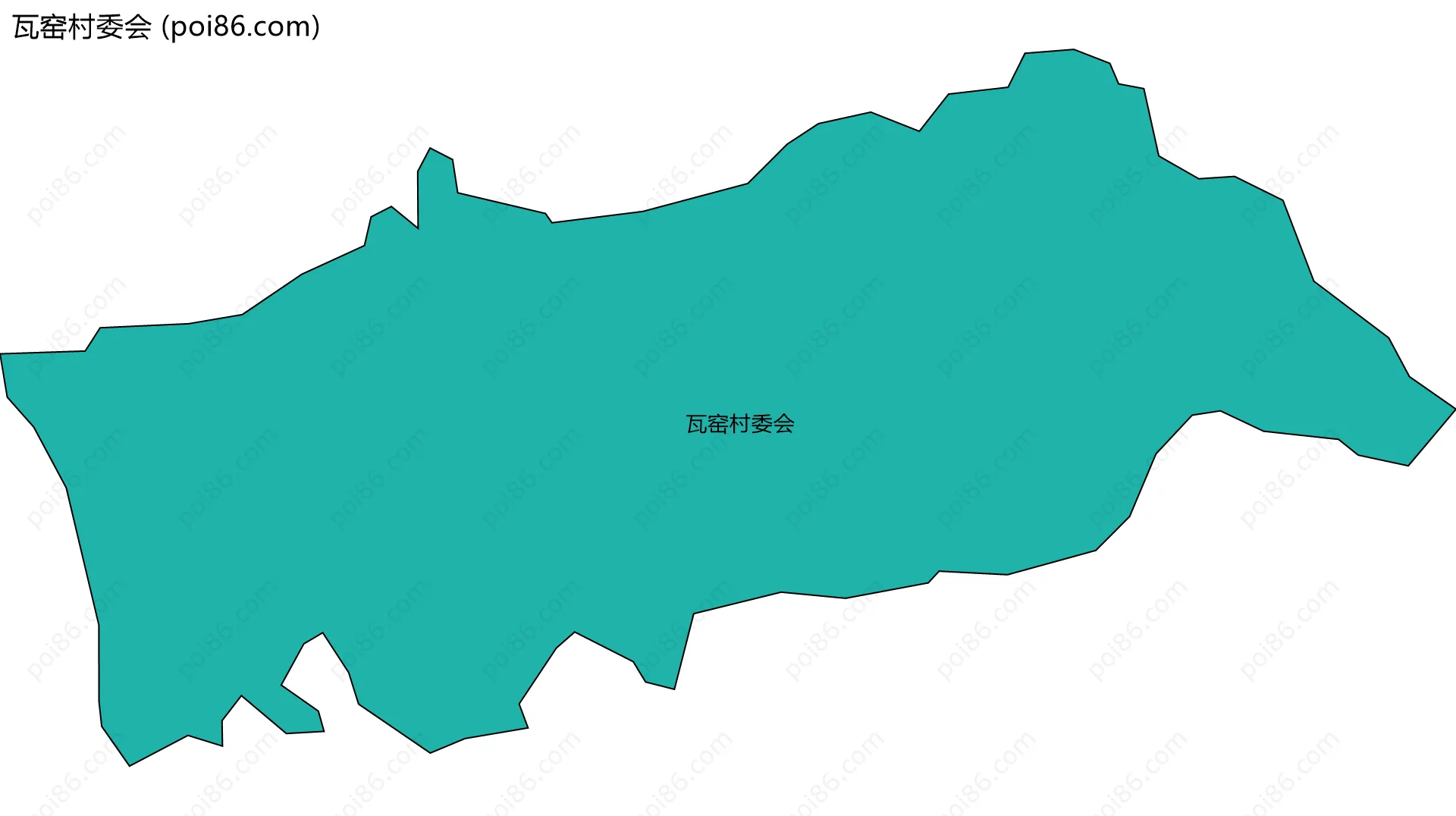 瓦窑村委会边界地图