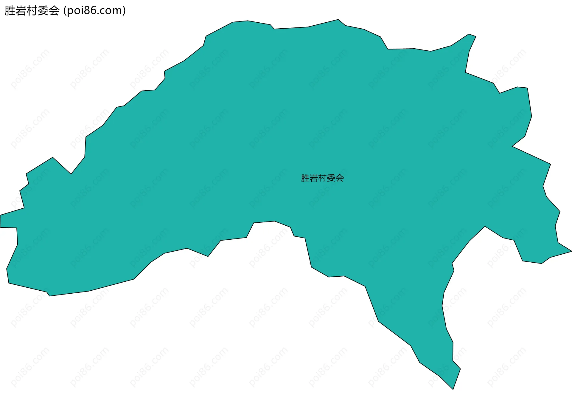 胜岩村委会边界地图
