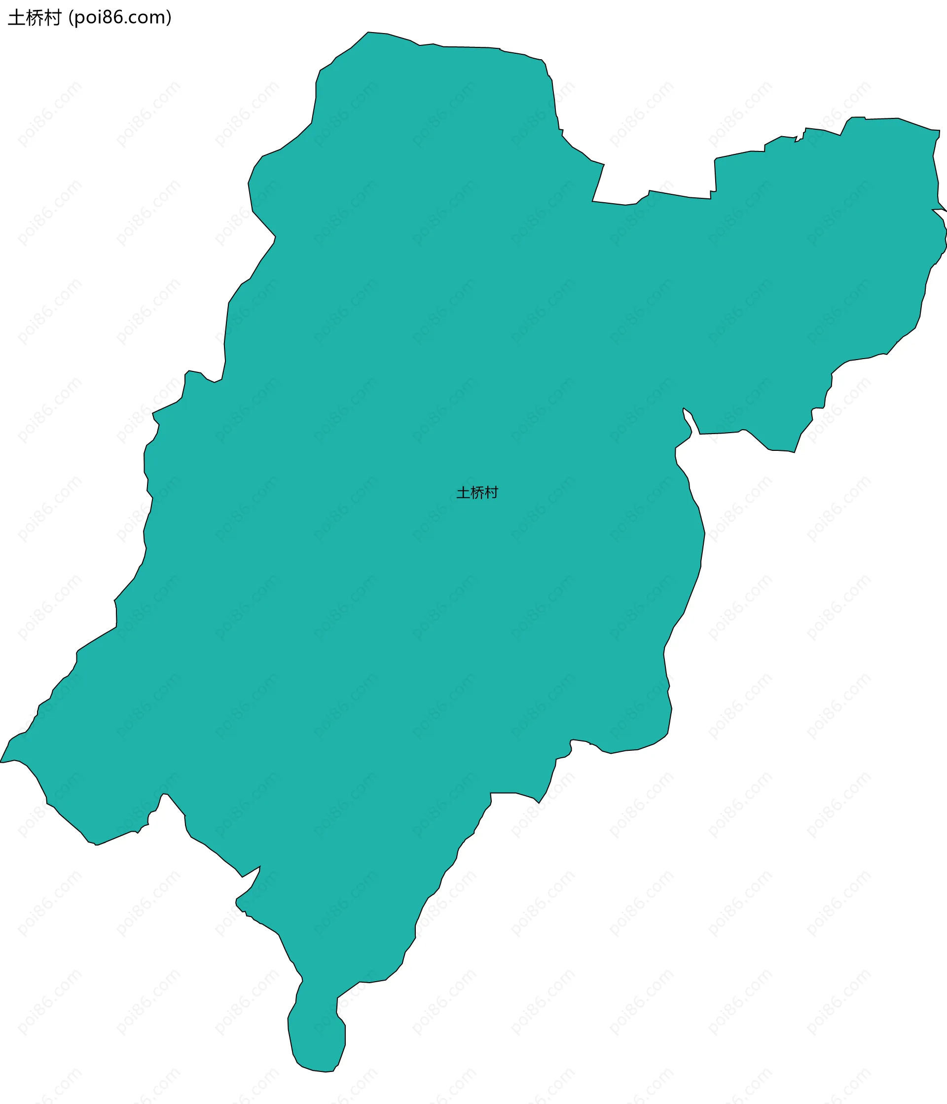 土桥村边界地图