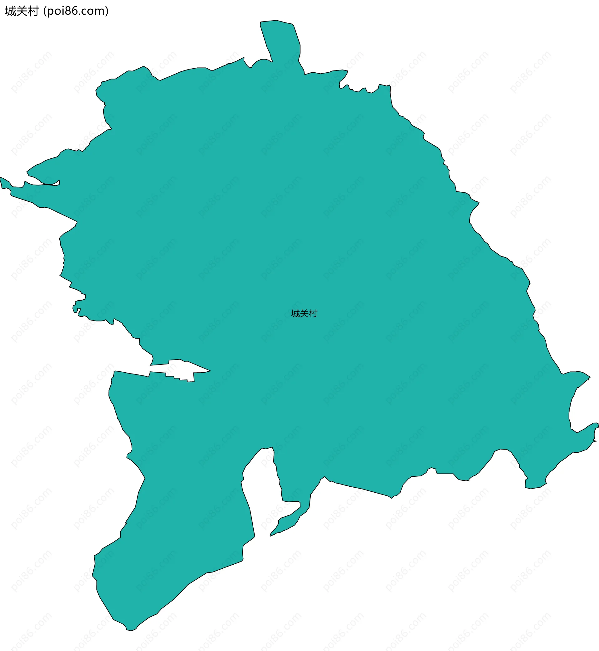 城关村边界地图