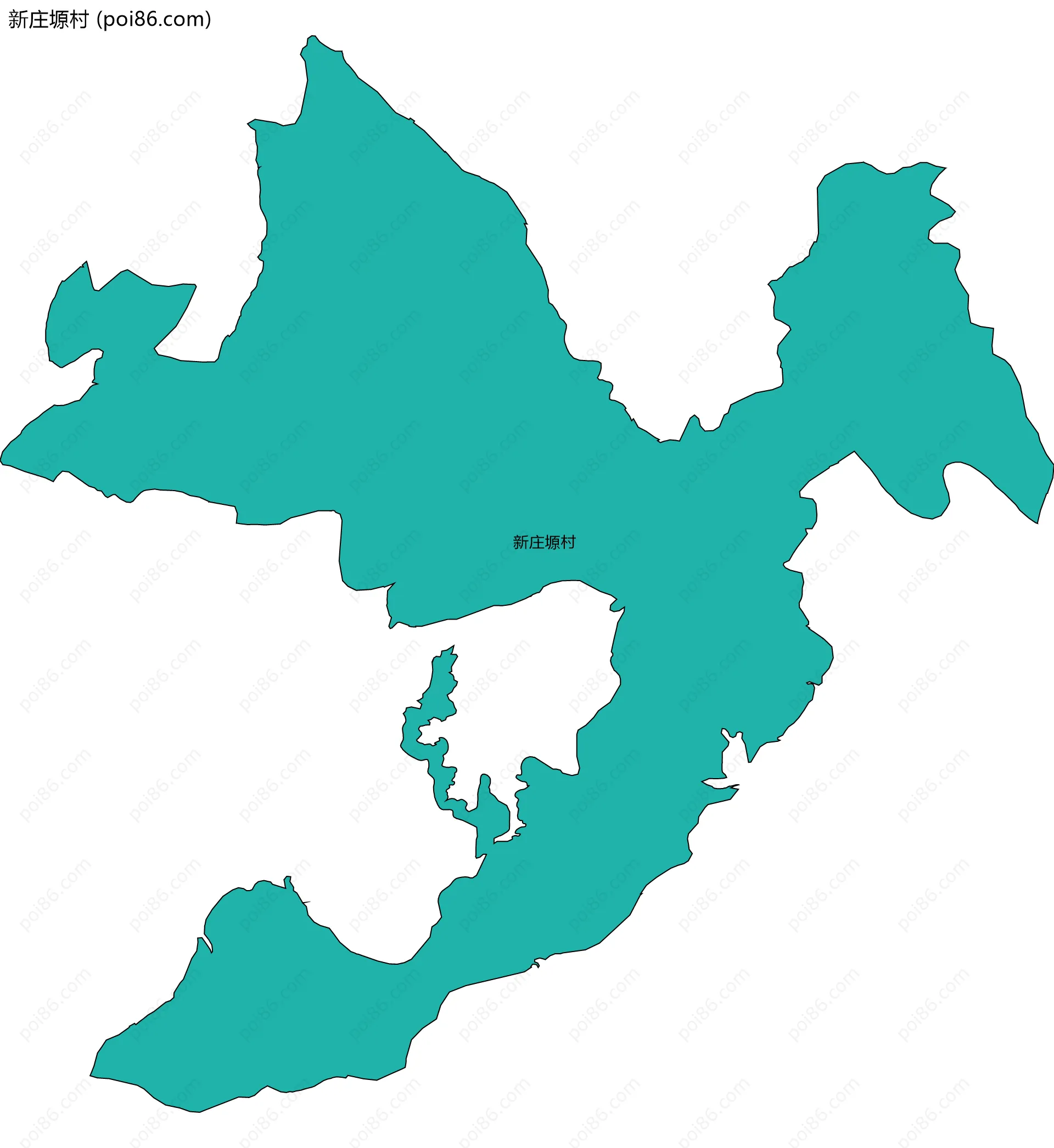 新庄塬村边界地图