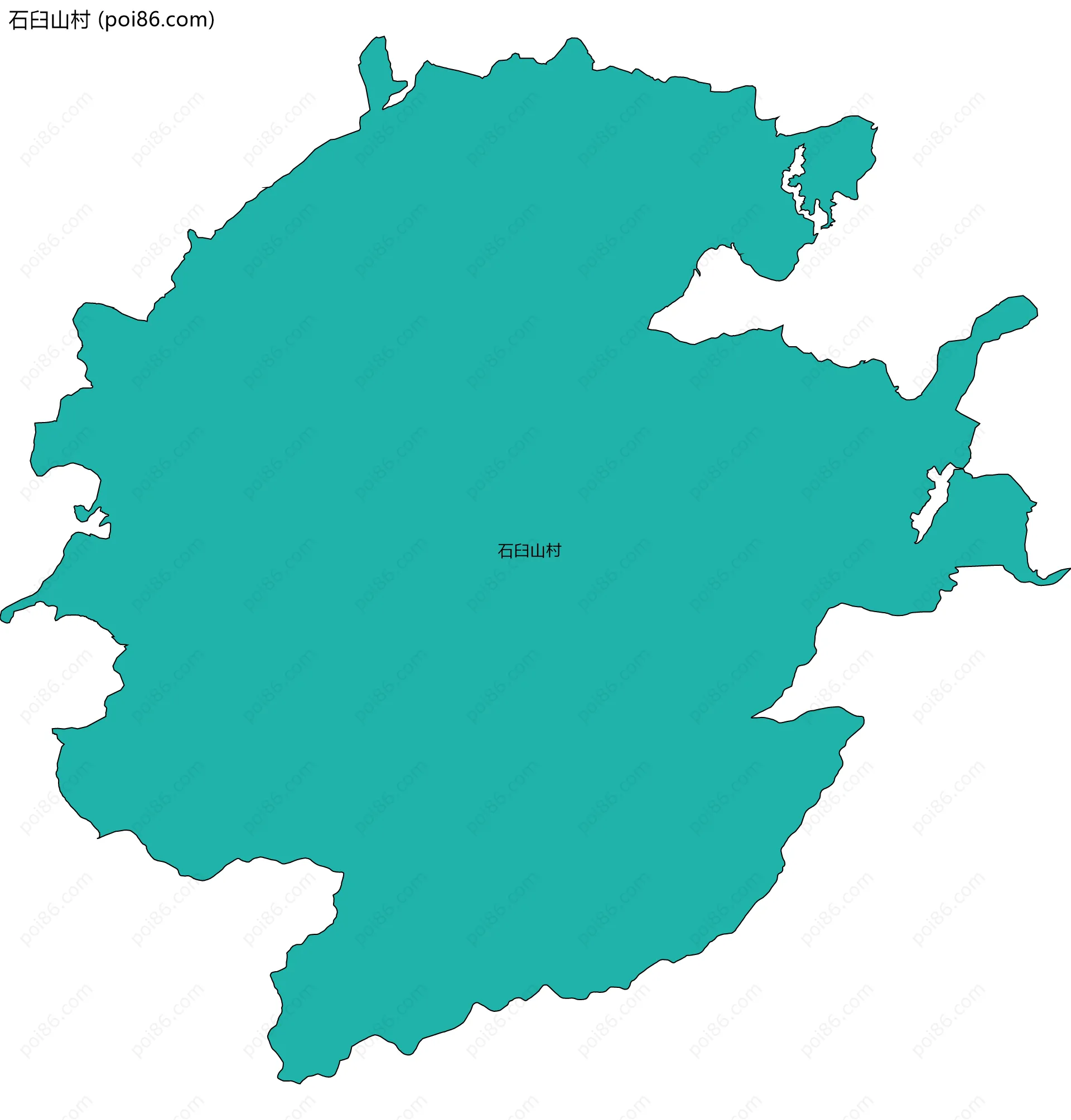 石臼山村边界地图