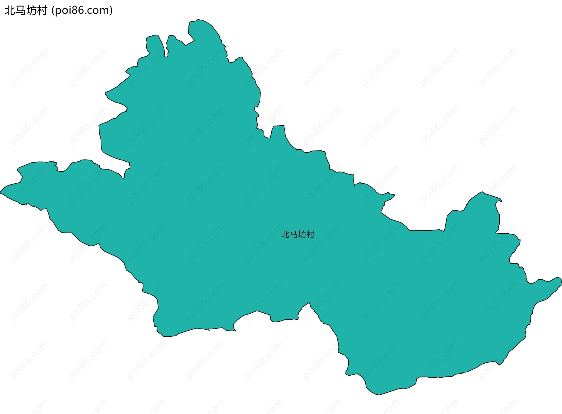 北马坊村边界地图
