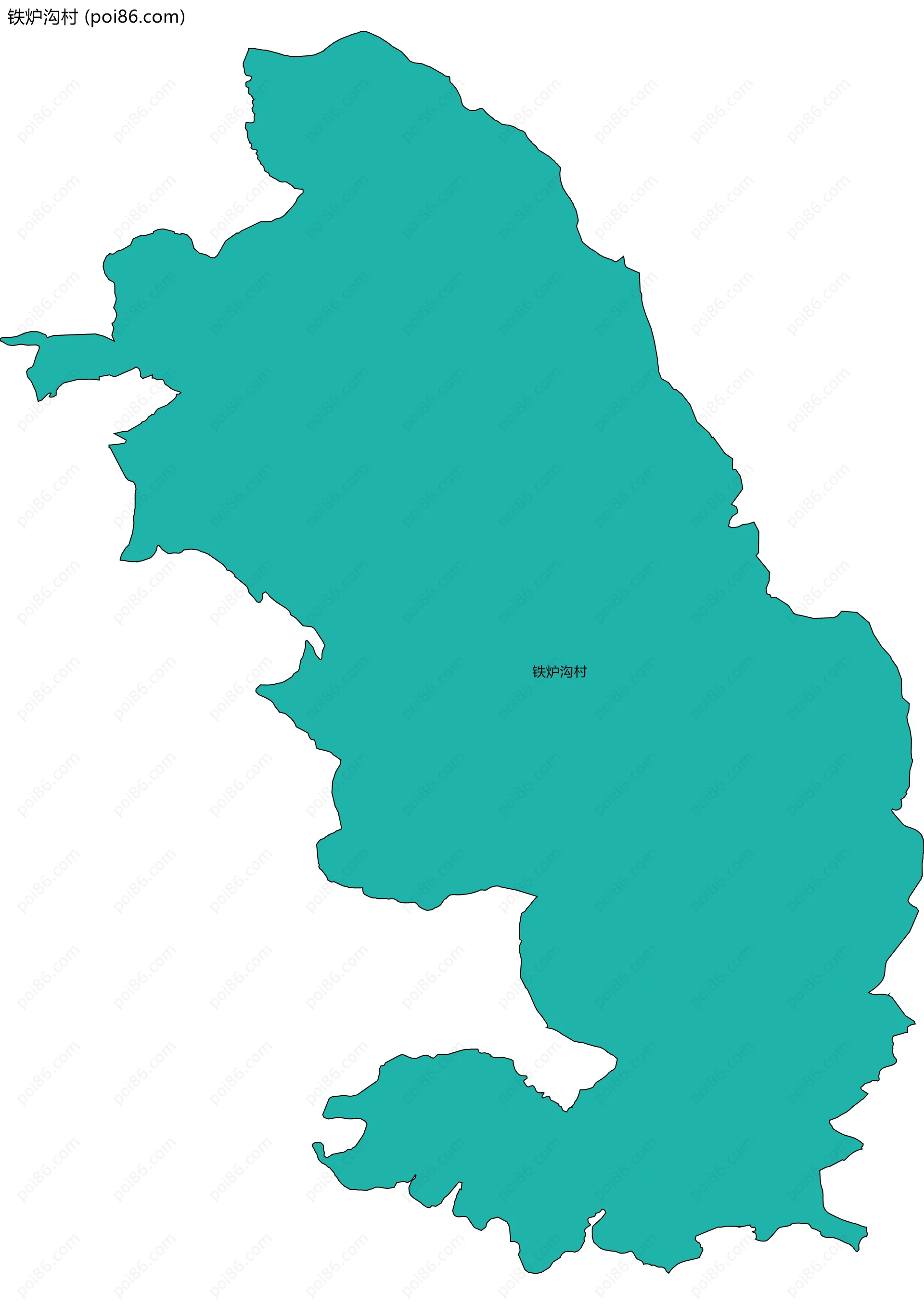 铁炉沟村边界地图