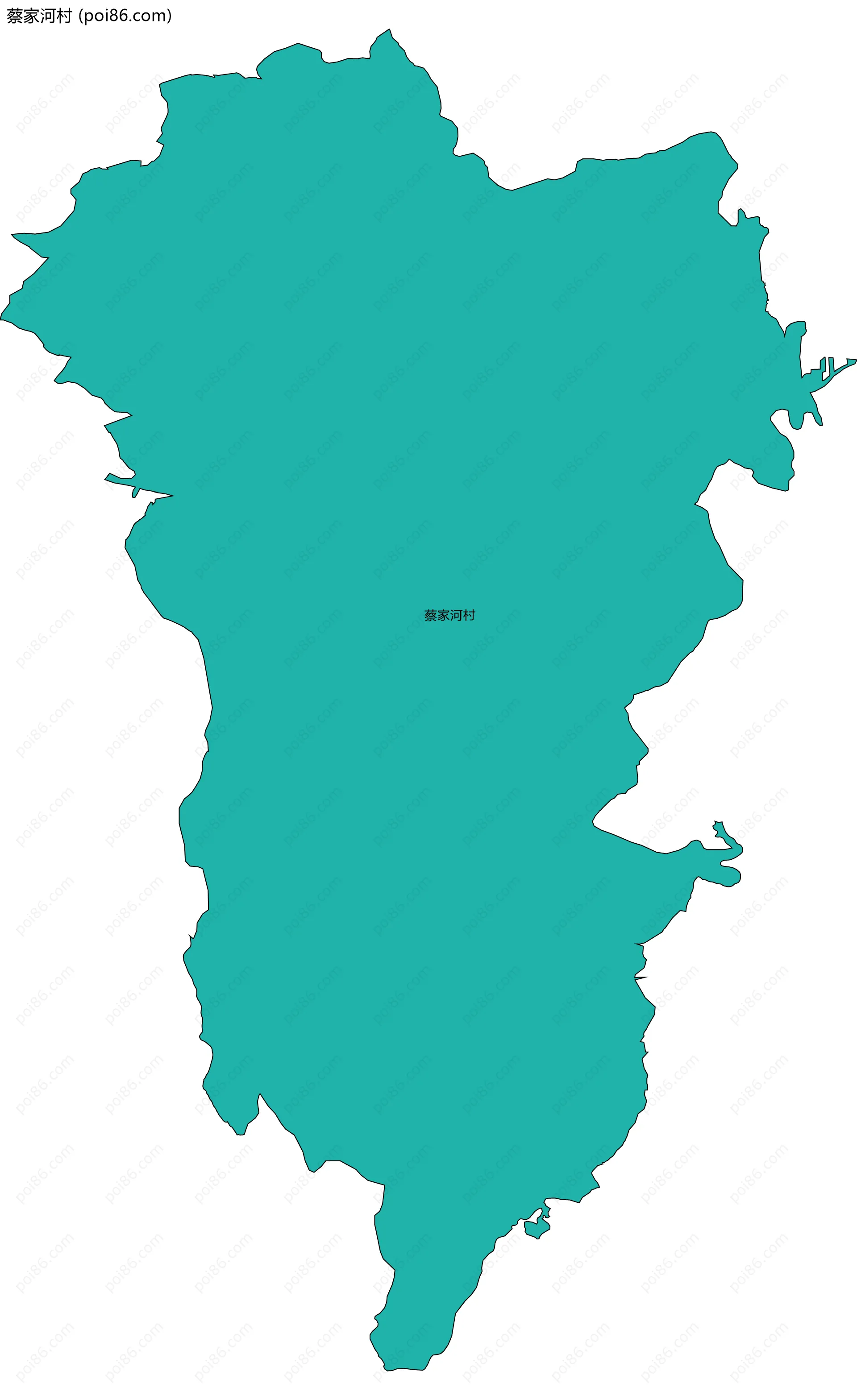 蔡家河村边界地图