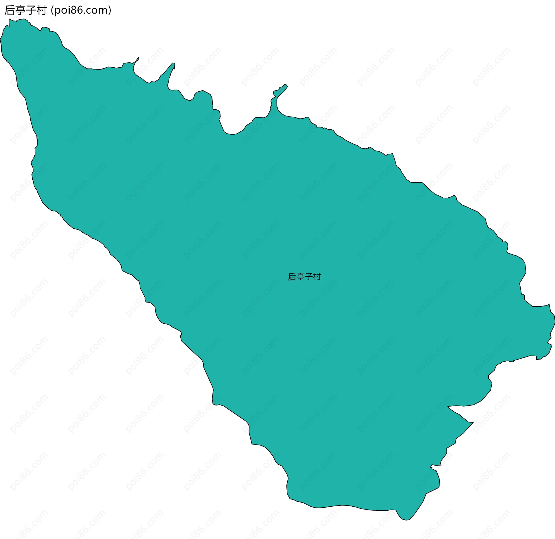 后亭子村边界地图