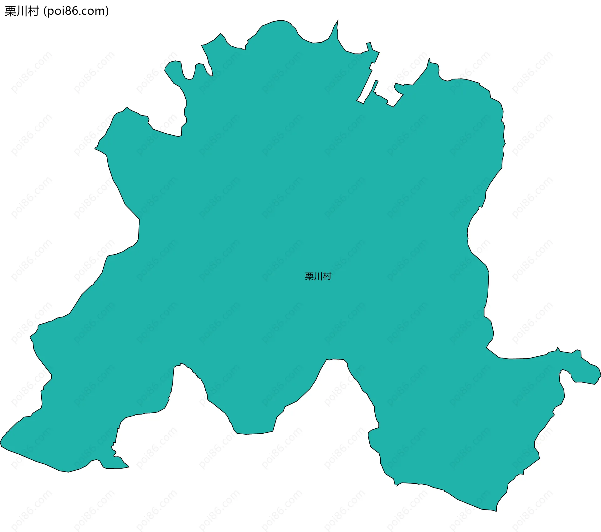 栗川村边界地图