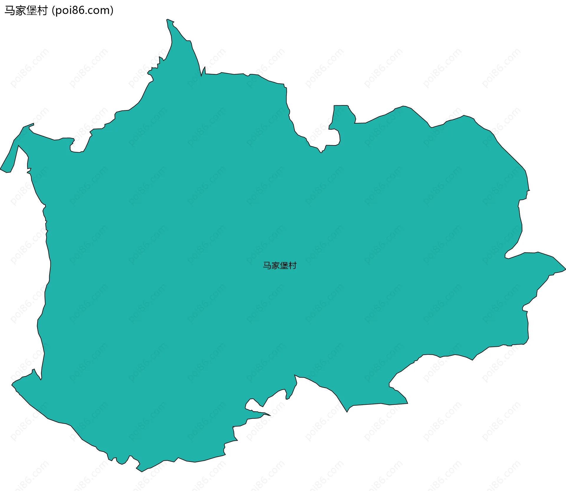 马家堡村边界地图