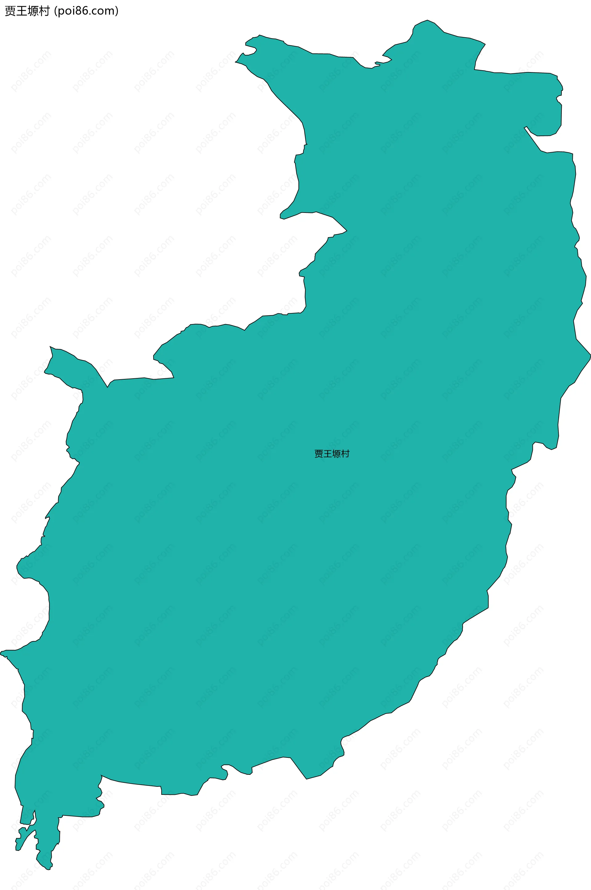 贾王塬村边界地图