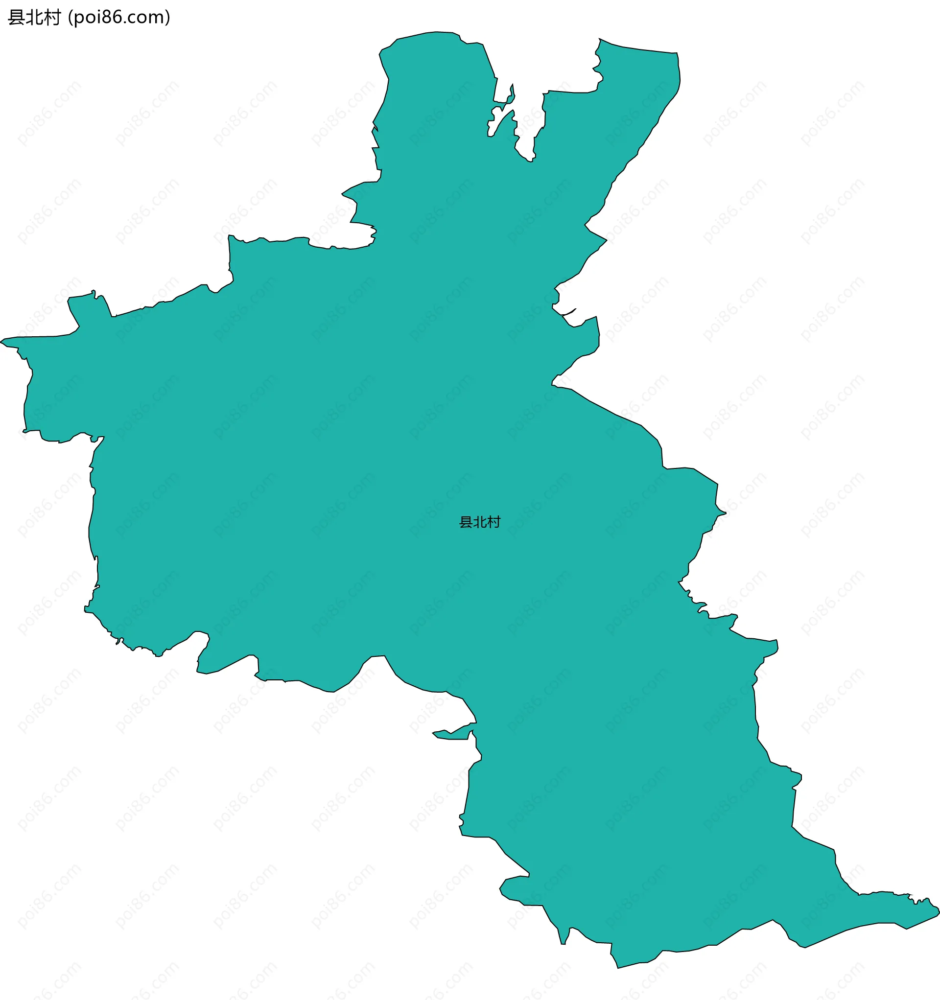 县北村边界地图