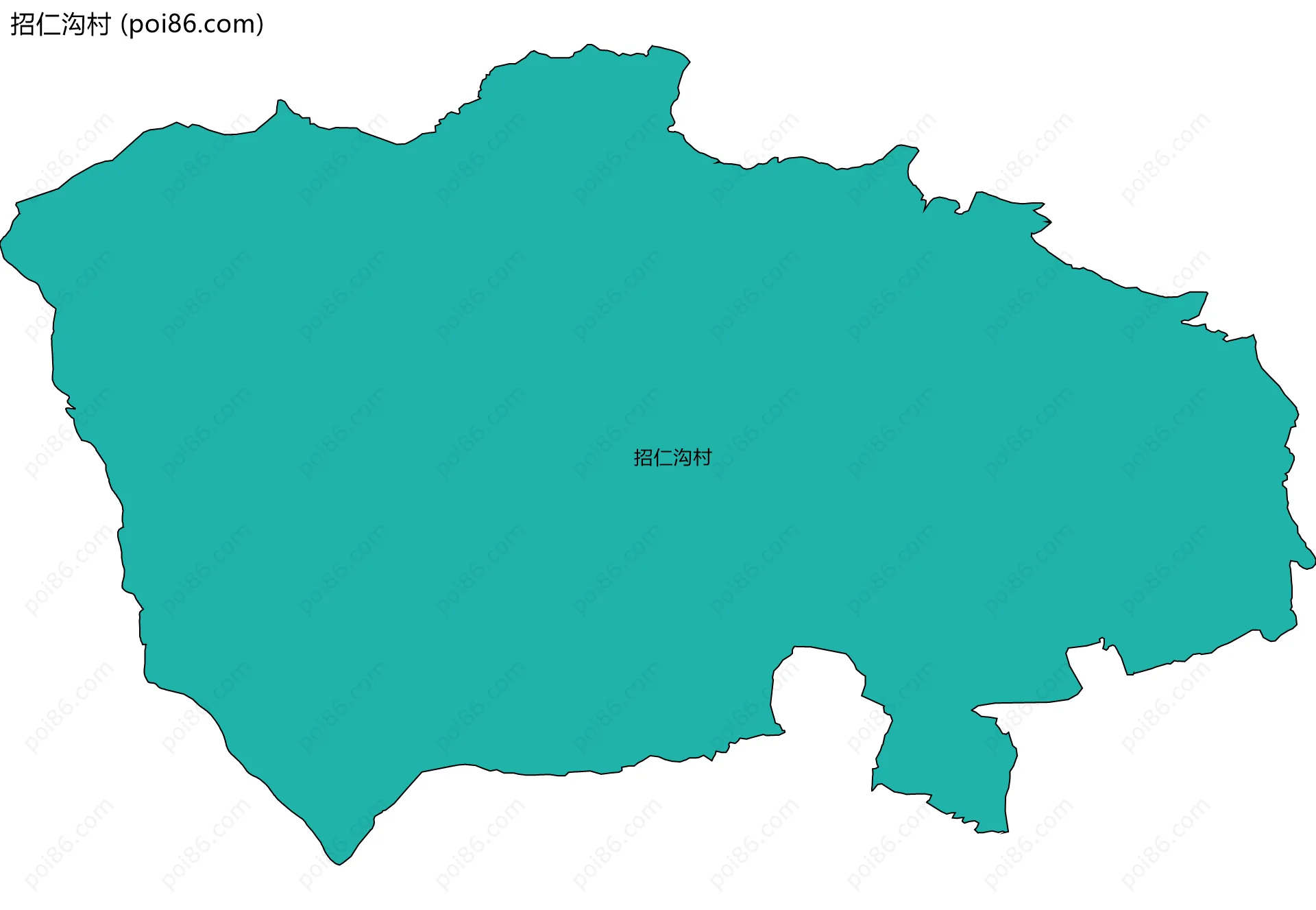 招仁沟村边界地图