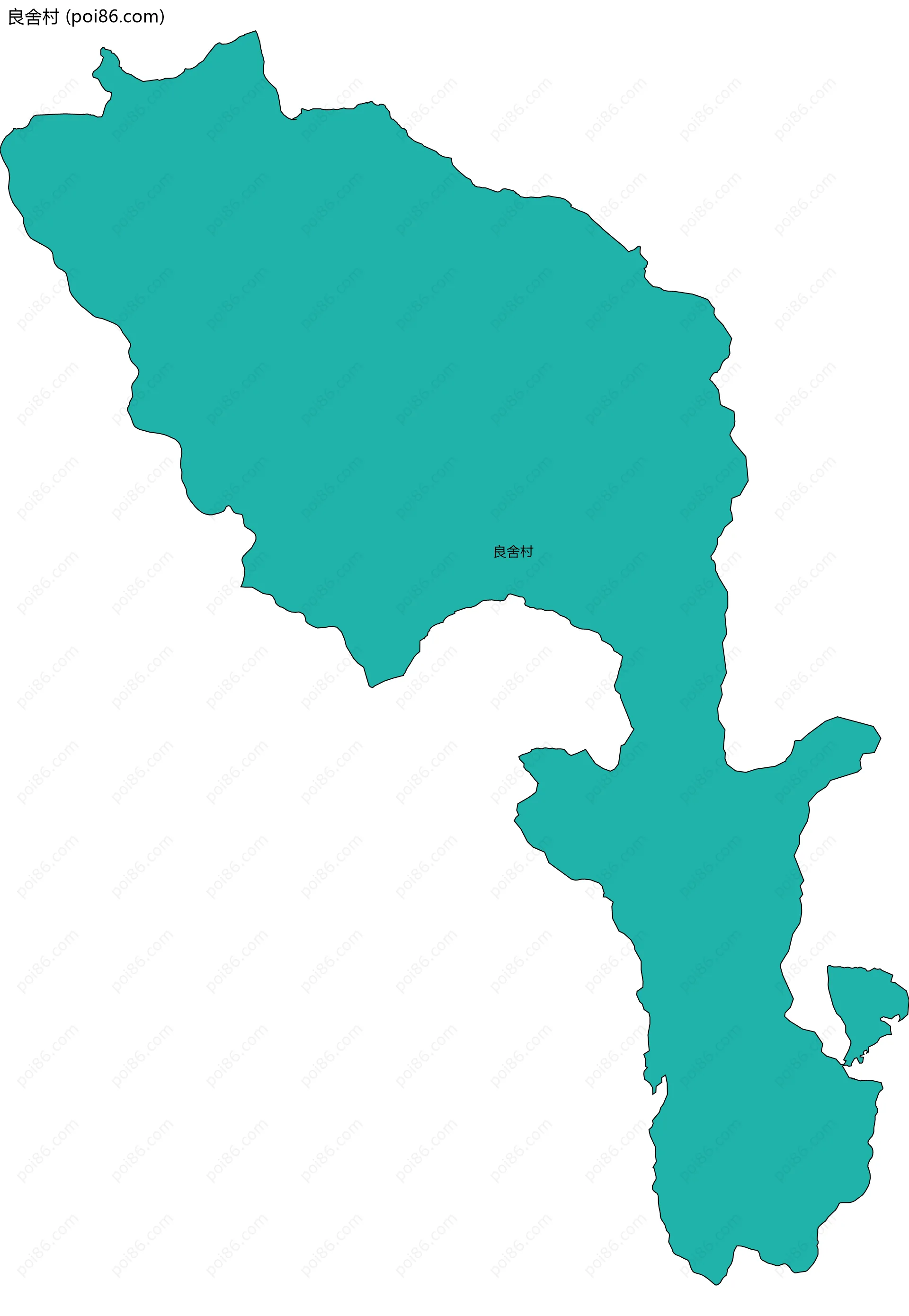 良舍村边界地图