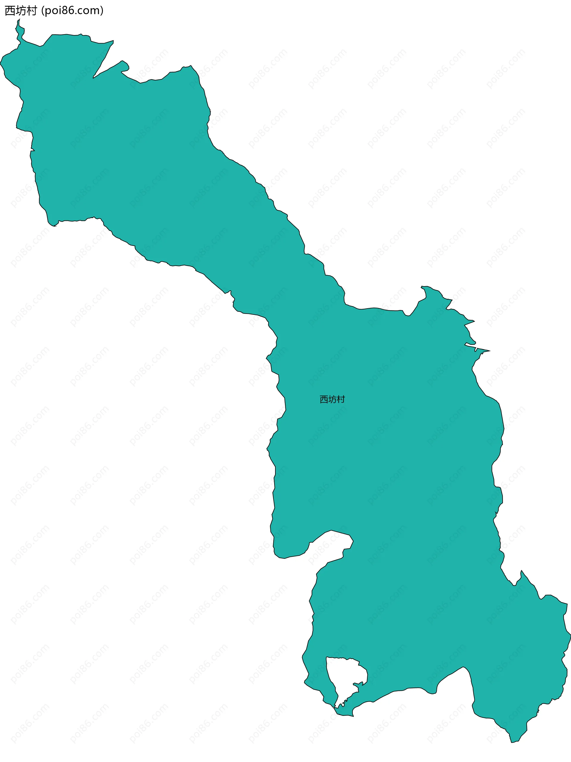 西坊村边界地图