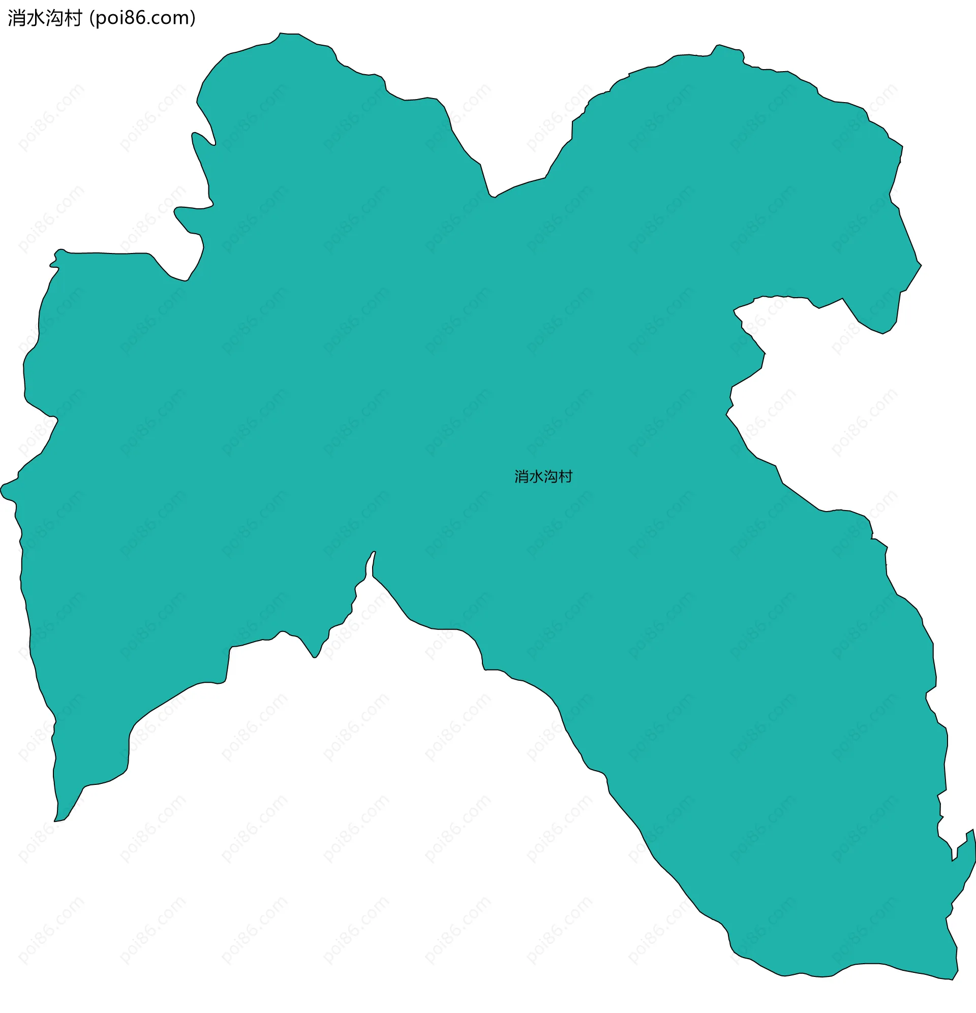 消水沟村边界地图