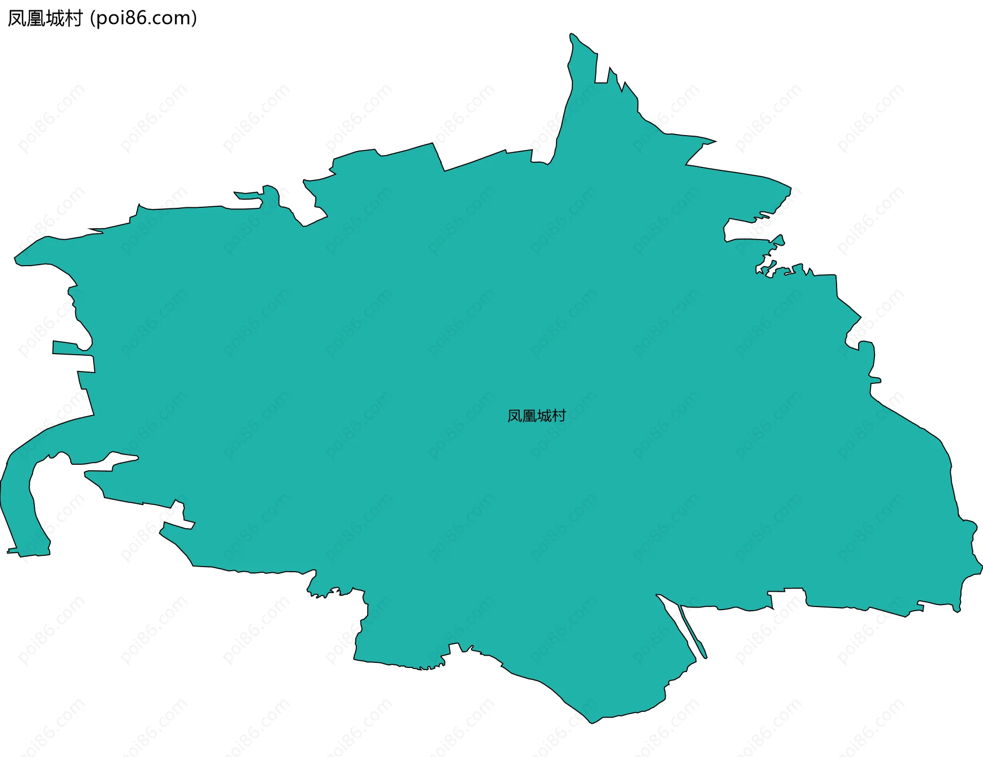 凤凰城村边界地图
