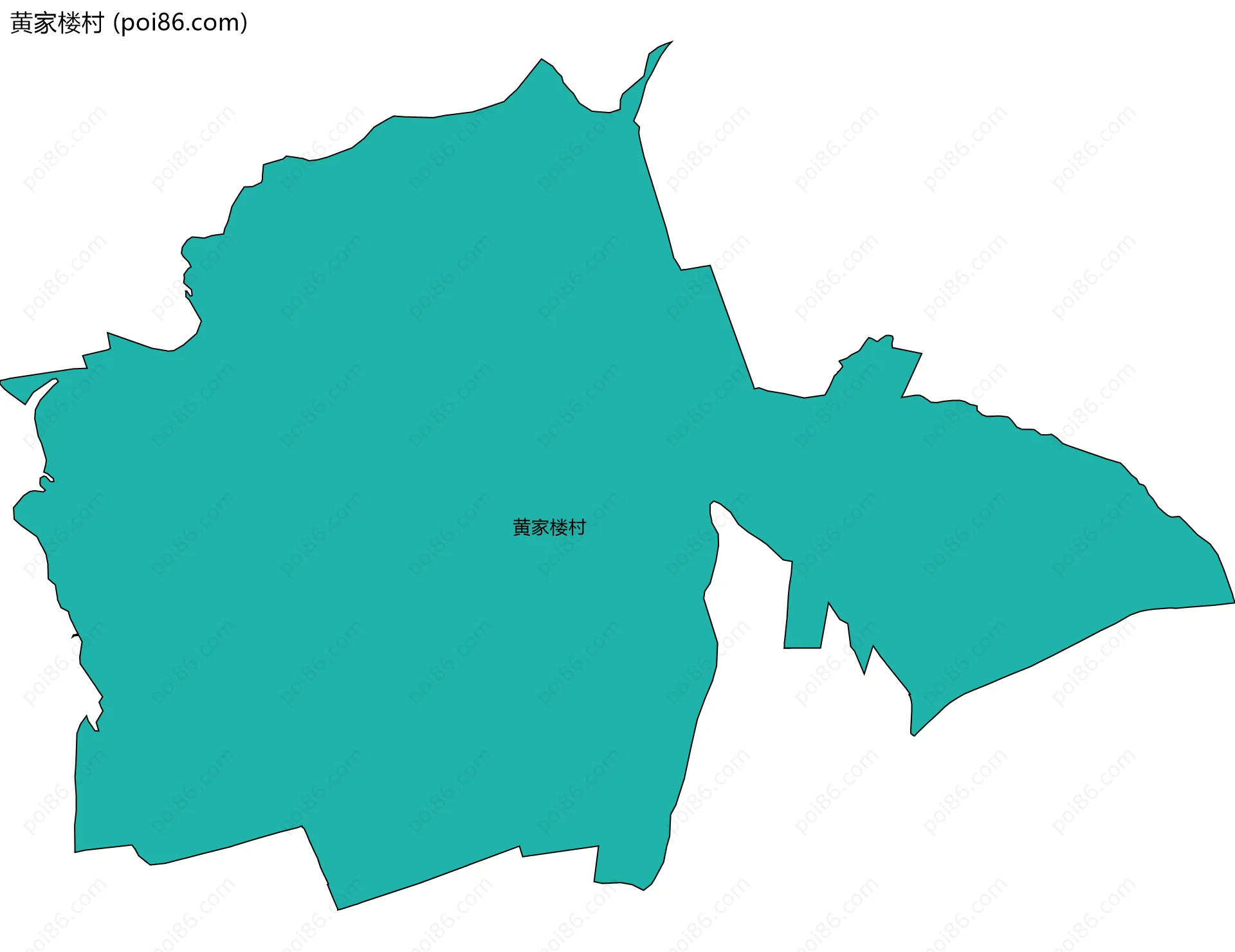 黄家楼村边界地图