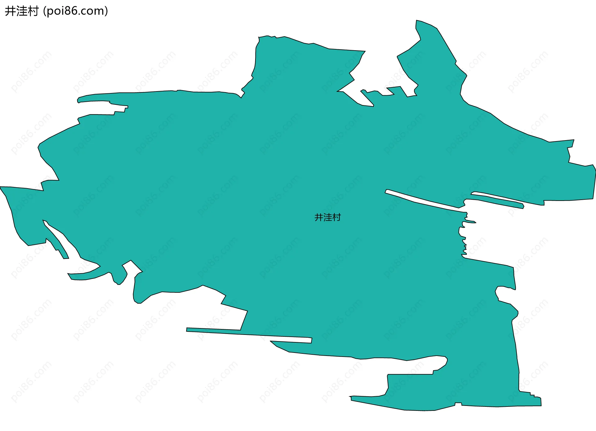 井洼村边界地图
