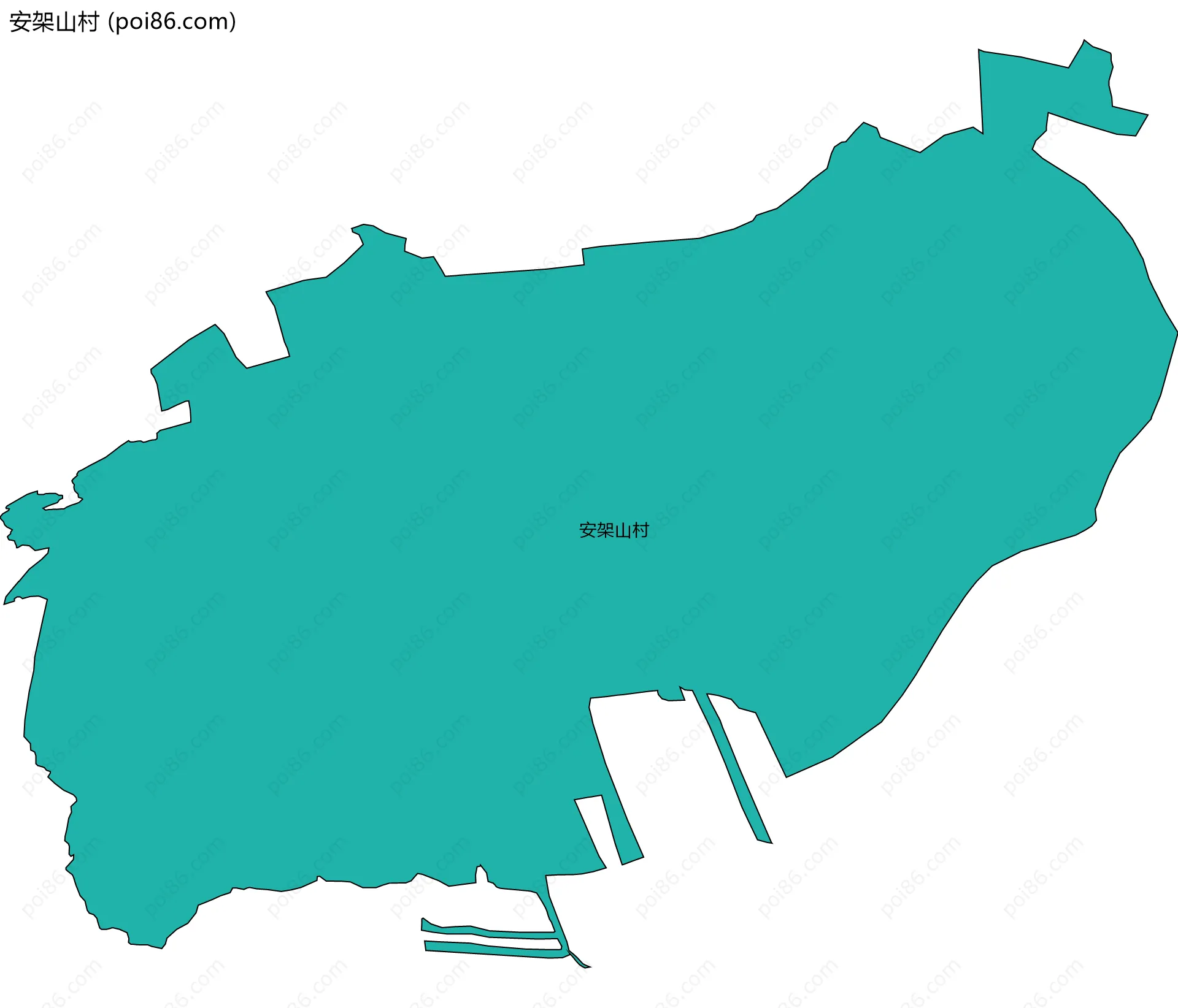 安架山村边界地图