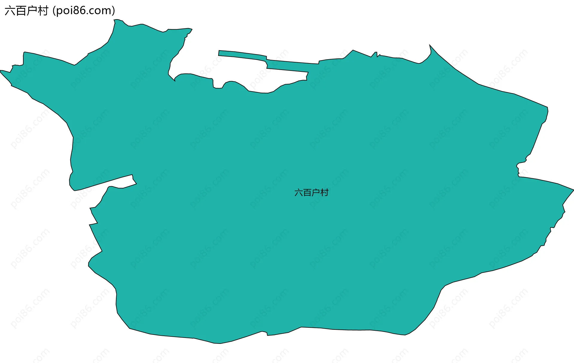 六百户村边界地图