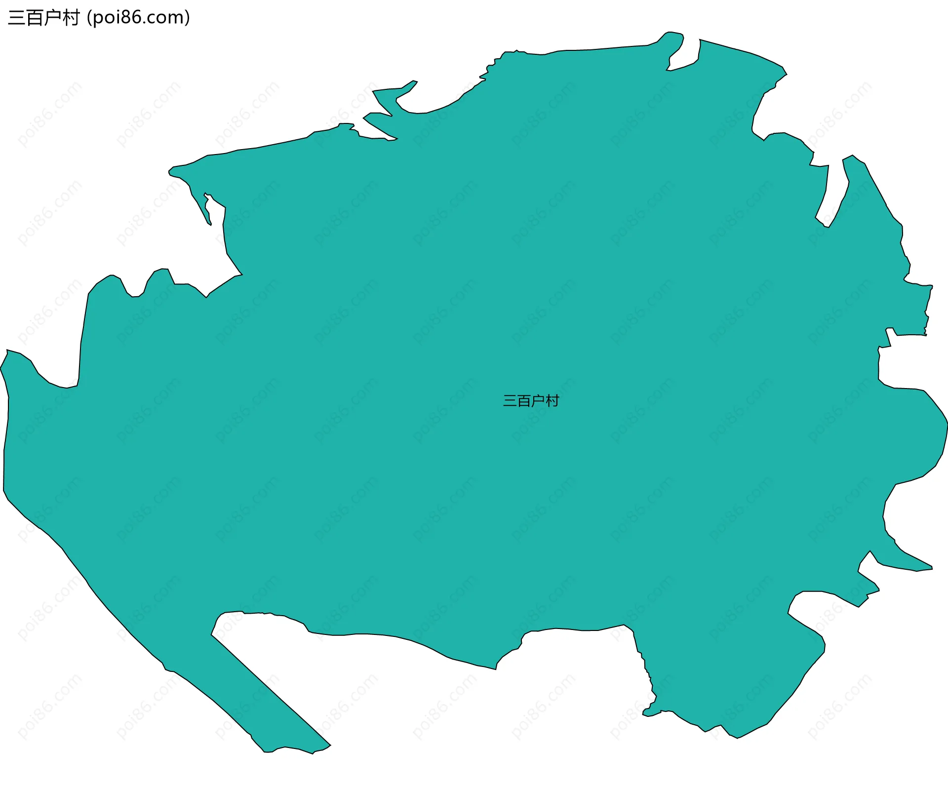 三百户村边界地图