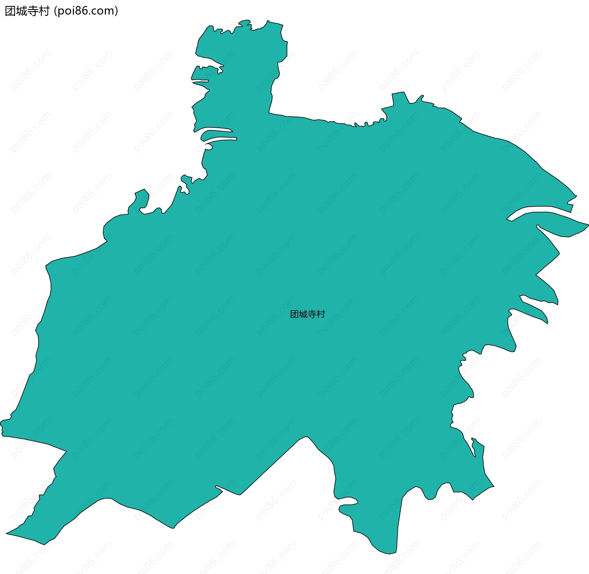 团城寺村边界地图