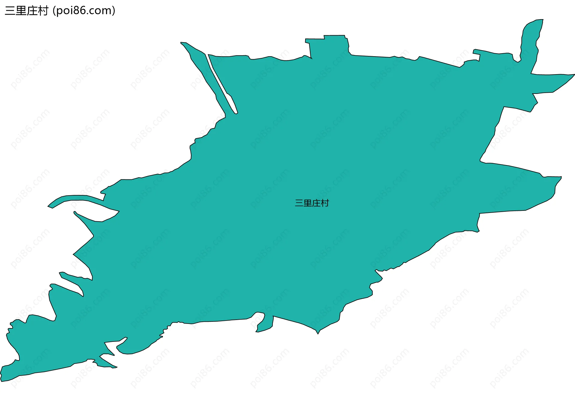 三里庄村边界地图