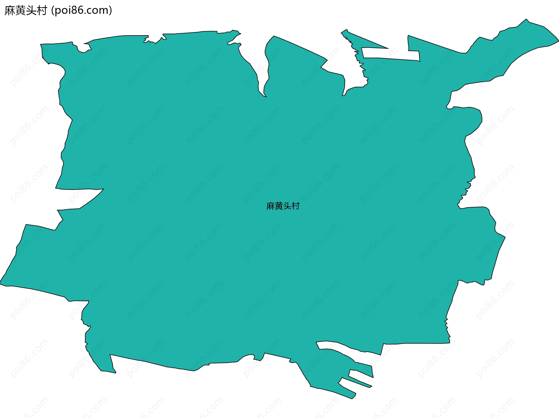 麻黄头村边界地图
