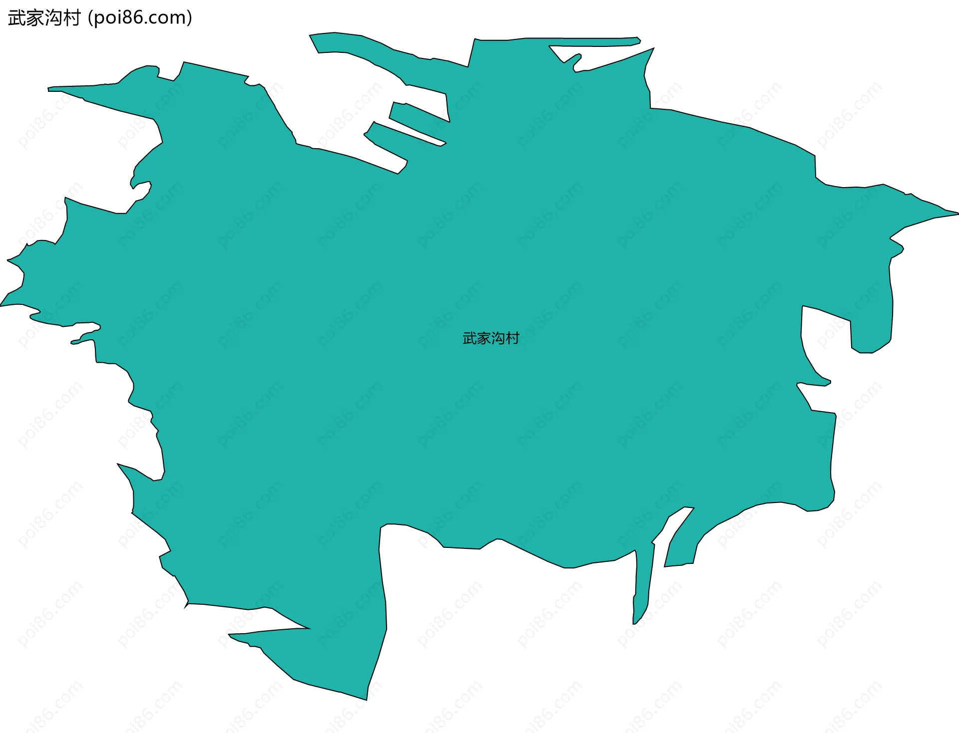 武家沟村边界地图