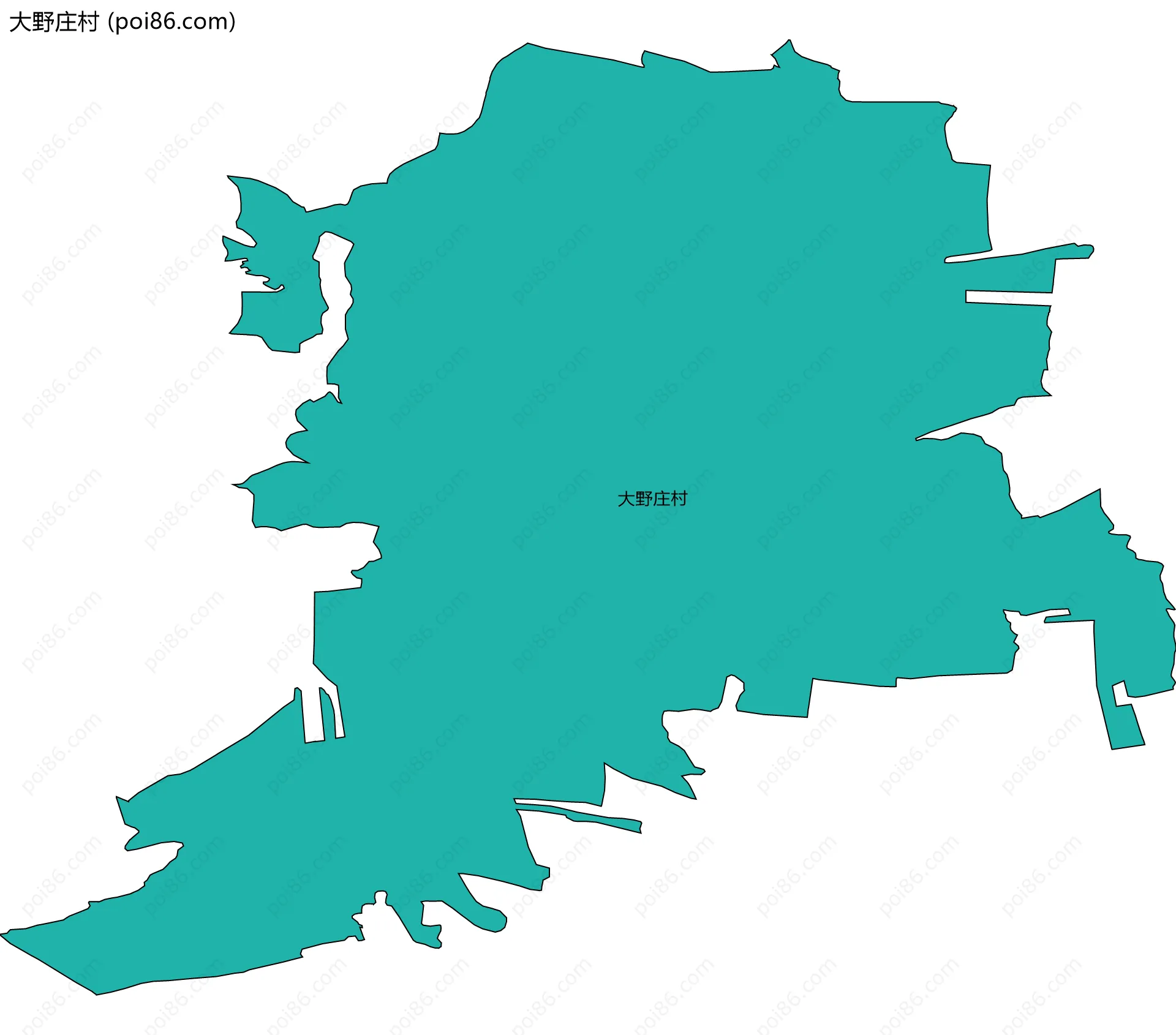 大野庄村边界地图