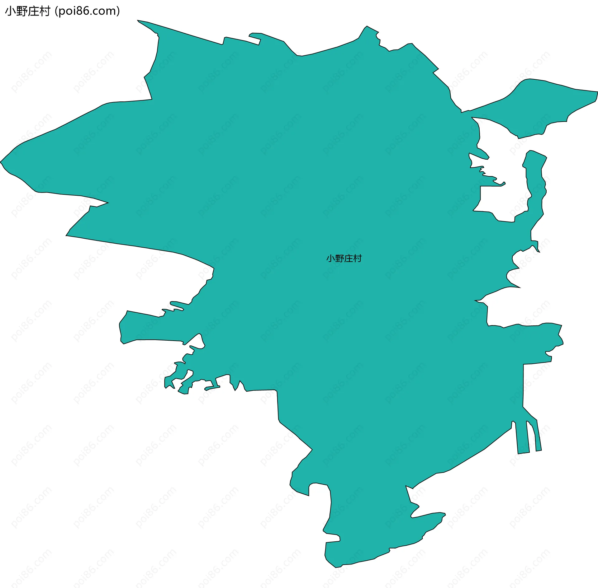 小野庄村边界地图