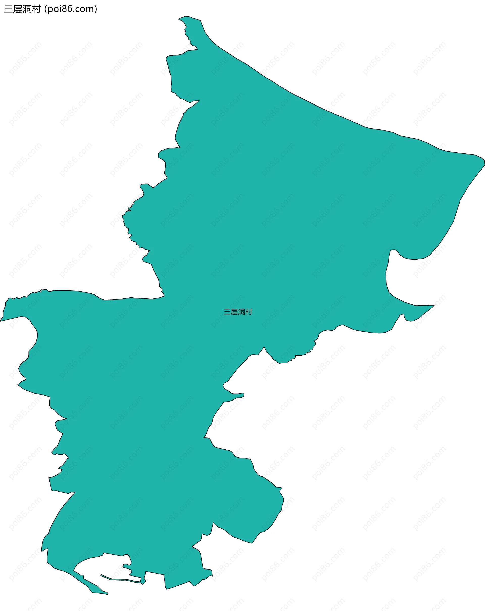 三层洞村边界地图