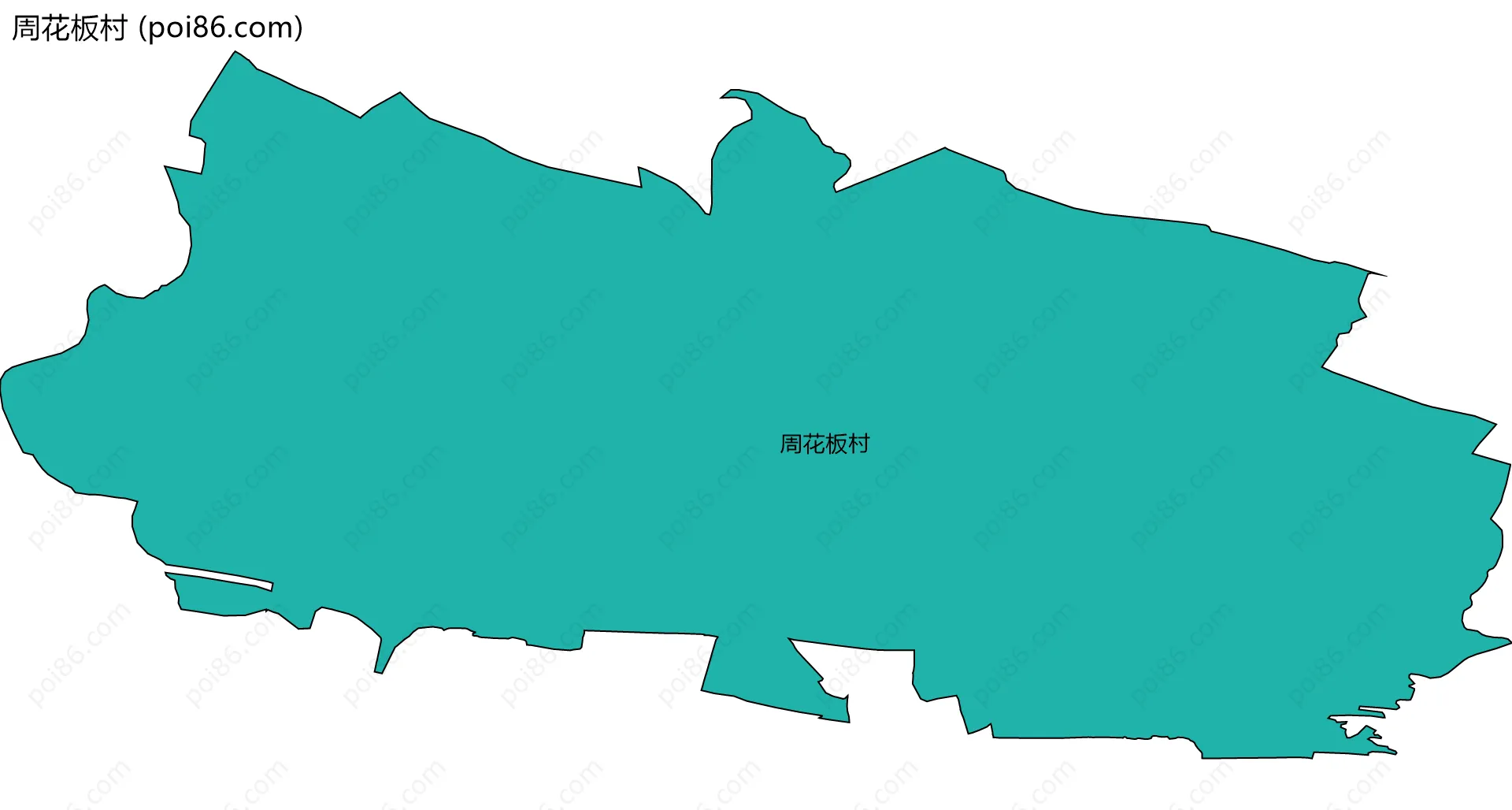 周花板村边界地图