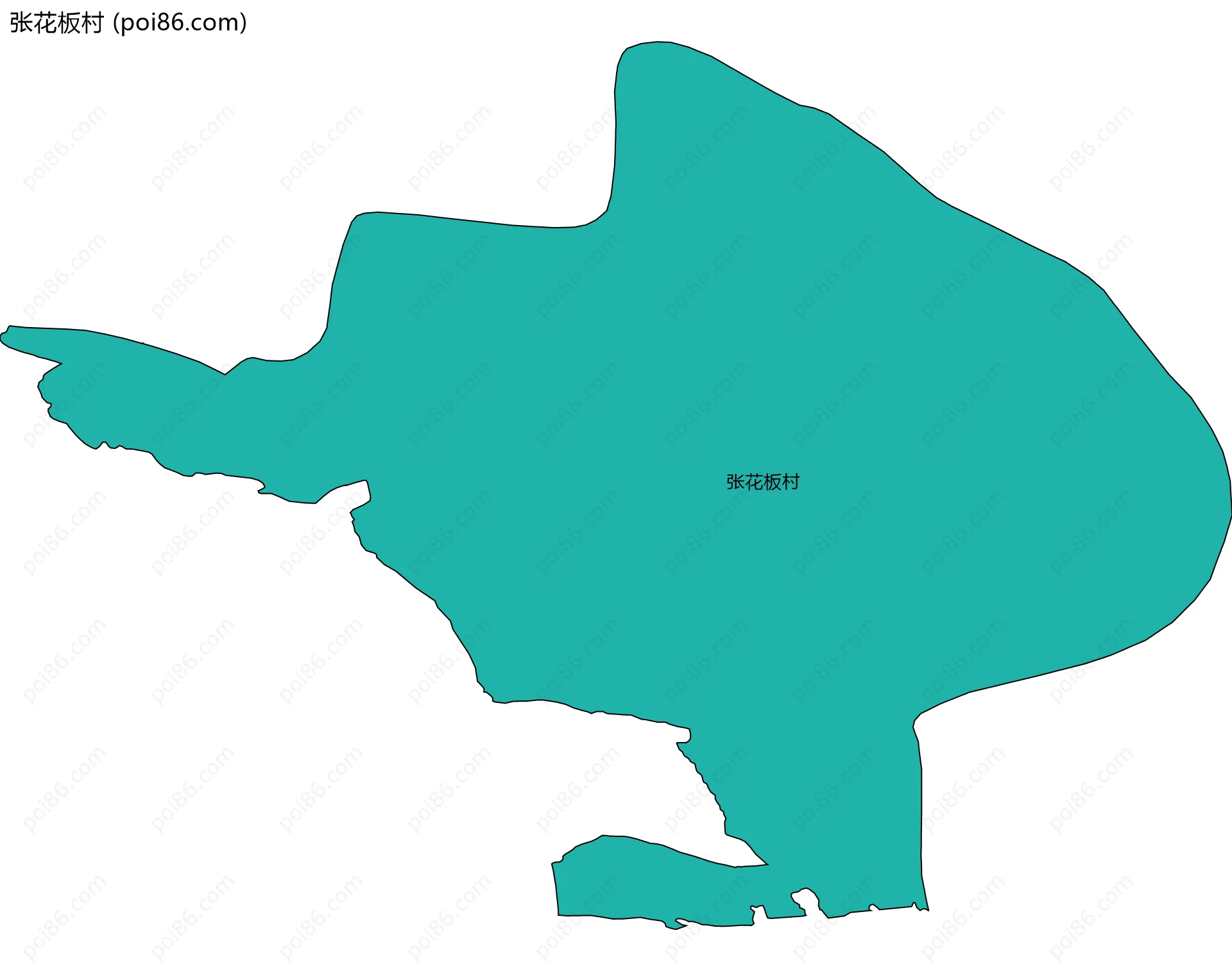 张花板村边界地图