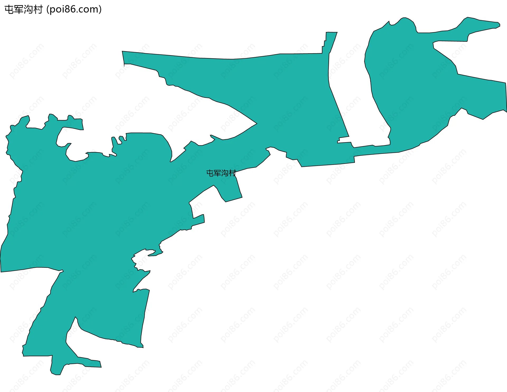 屯军沟村边界地图