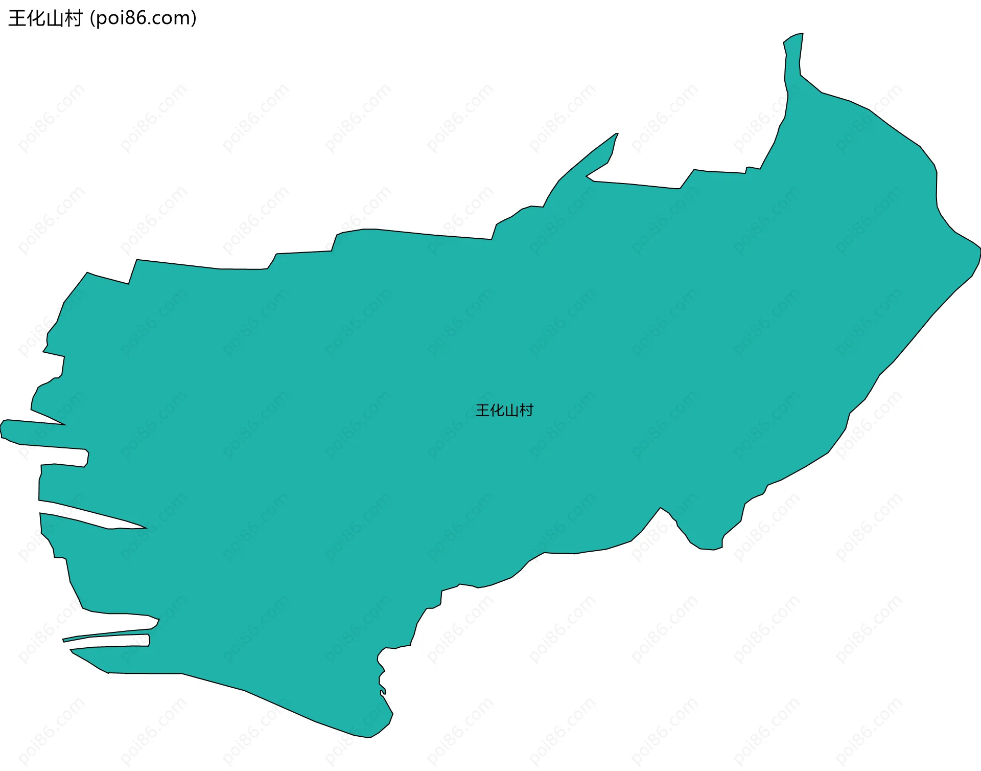 王化山村边界地图